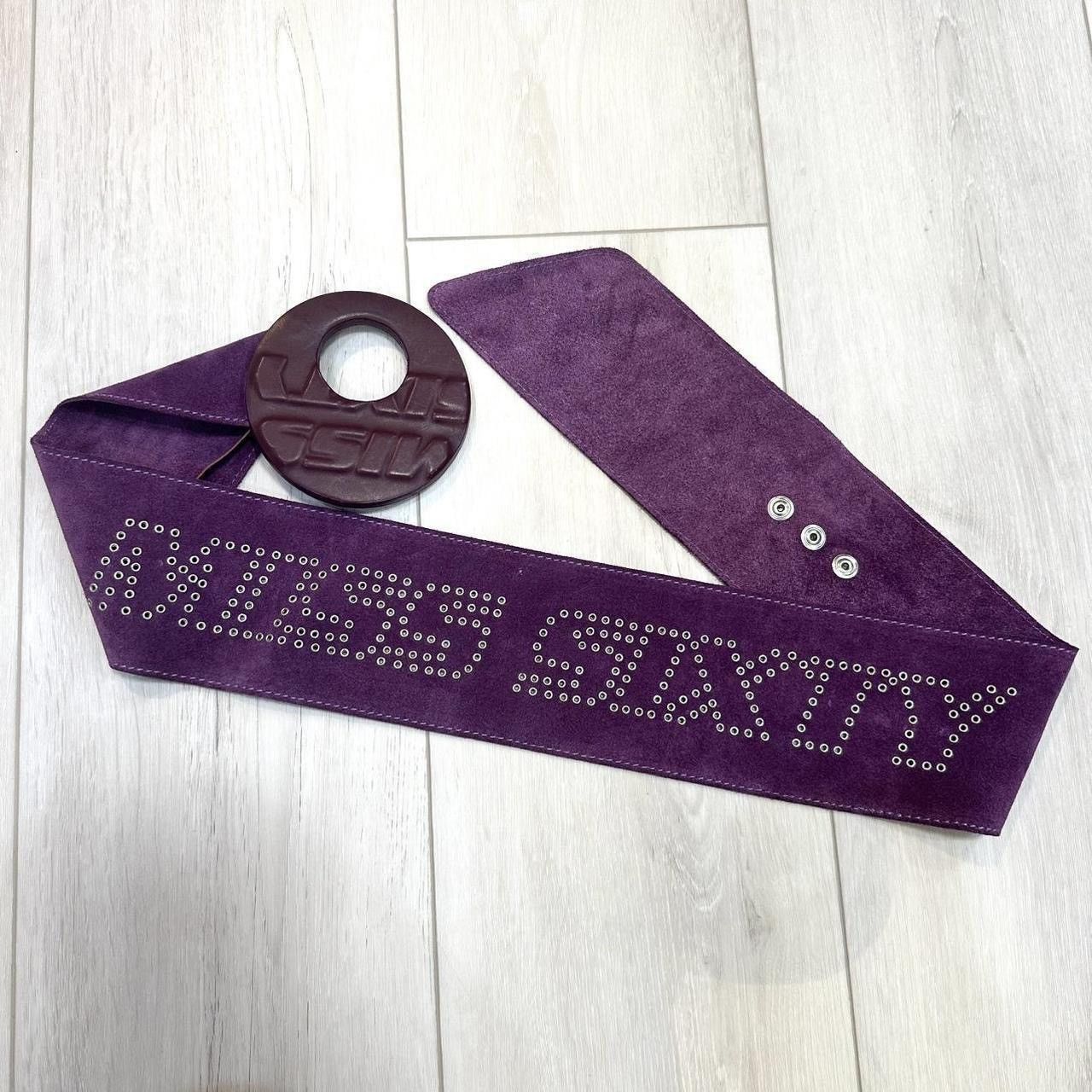 Miss Sixty VTG Y2K Miss Sixty Genuine Leather Suede Grommet Logo Belt Size ONE SIZE - 1 Thumbnail