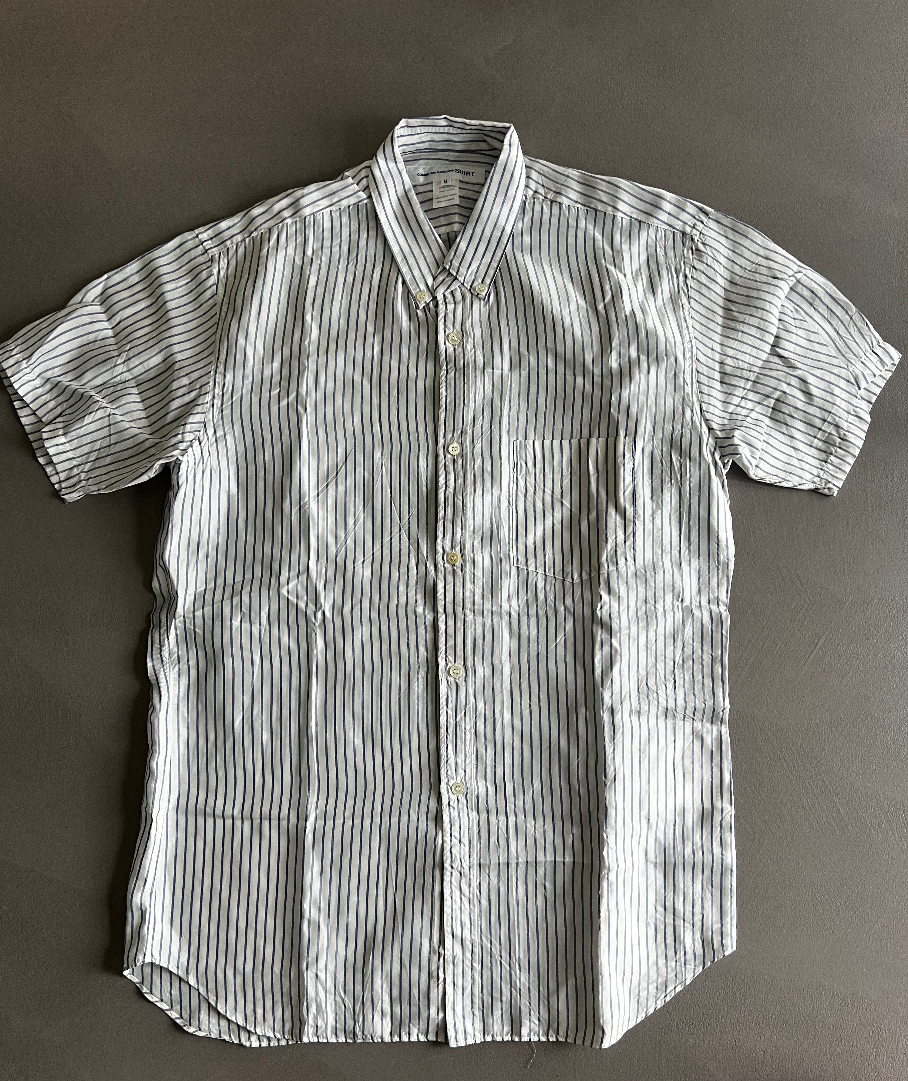 Comme des Garcons SHIRT Comme des Garçons Shirt Short Sleeve Striped Shirt Size US M / EU 48-50 / 2 - 2 Thumbnail