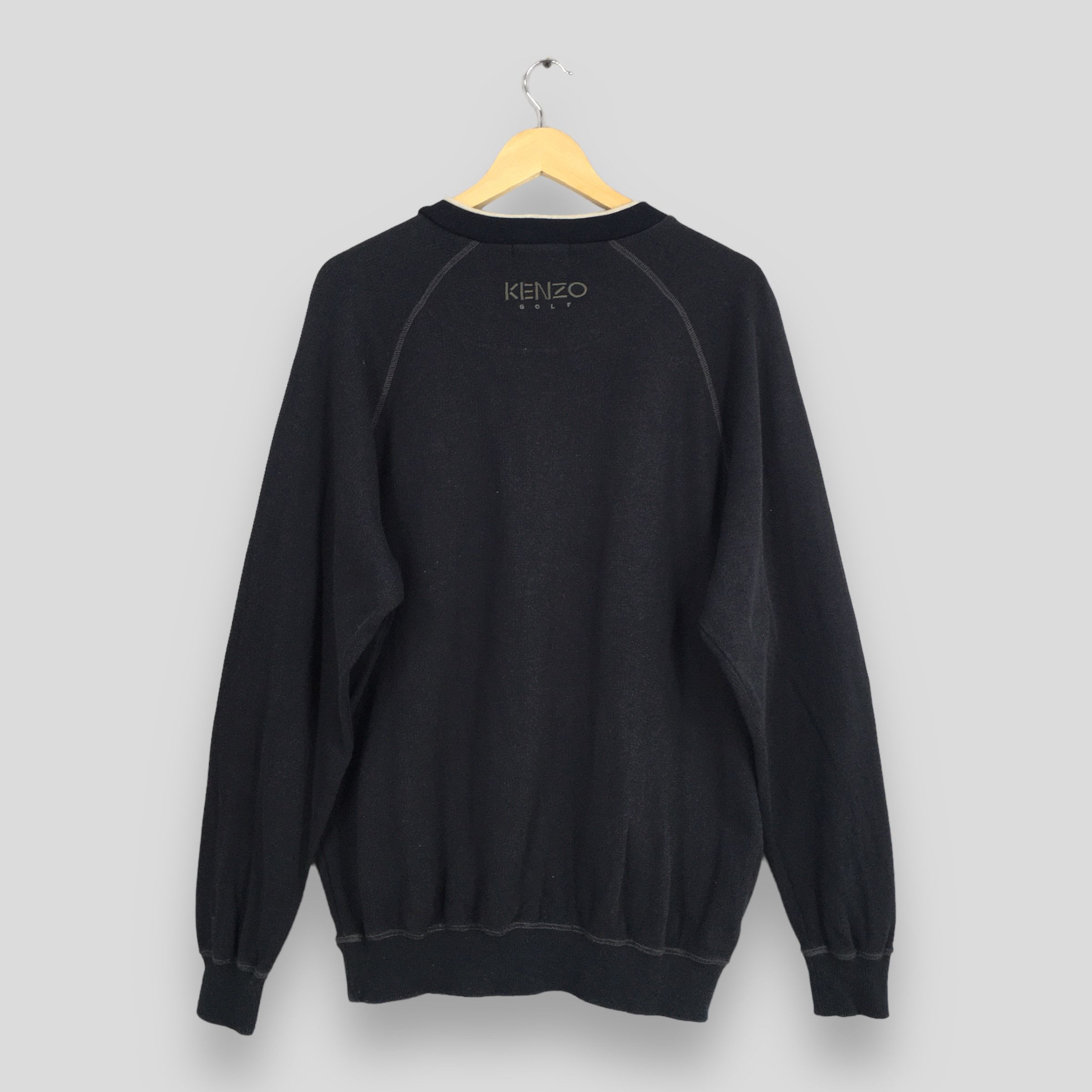 Kenzo × Vintage Vintage Kenzo Golf Black Sweater Large Size US L / EU 52-54 / 3 - 6 Thumbnail