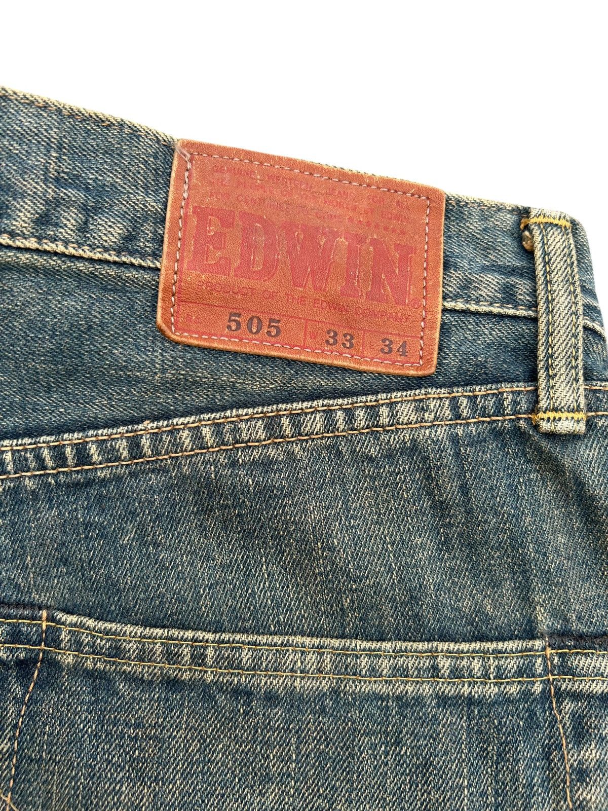 Kapital Vintage Edwin 505 Selvedge Rusty Distressed Denim Jeans Size US 34 / EU 50 - 8 Thumbnail
