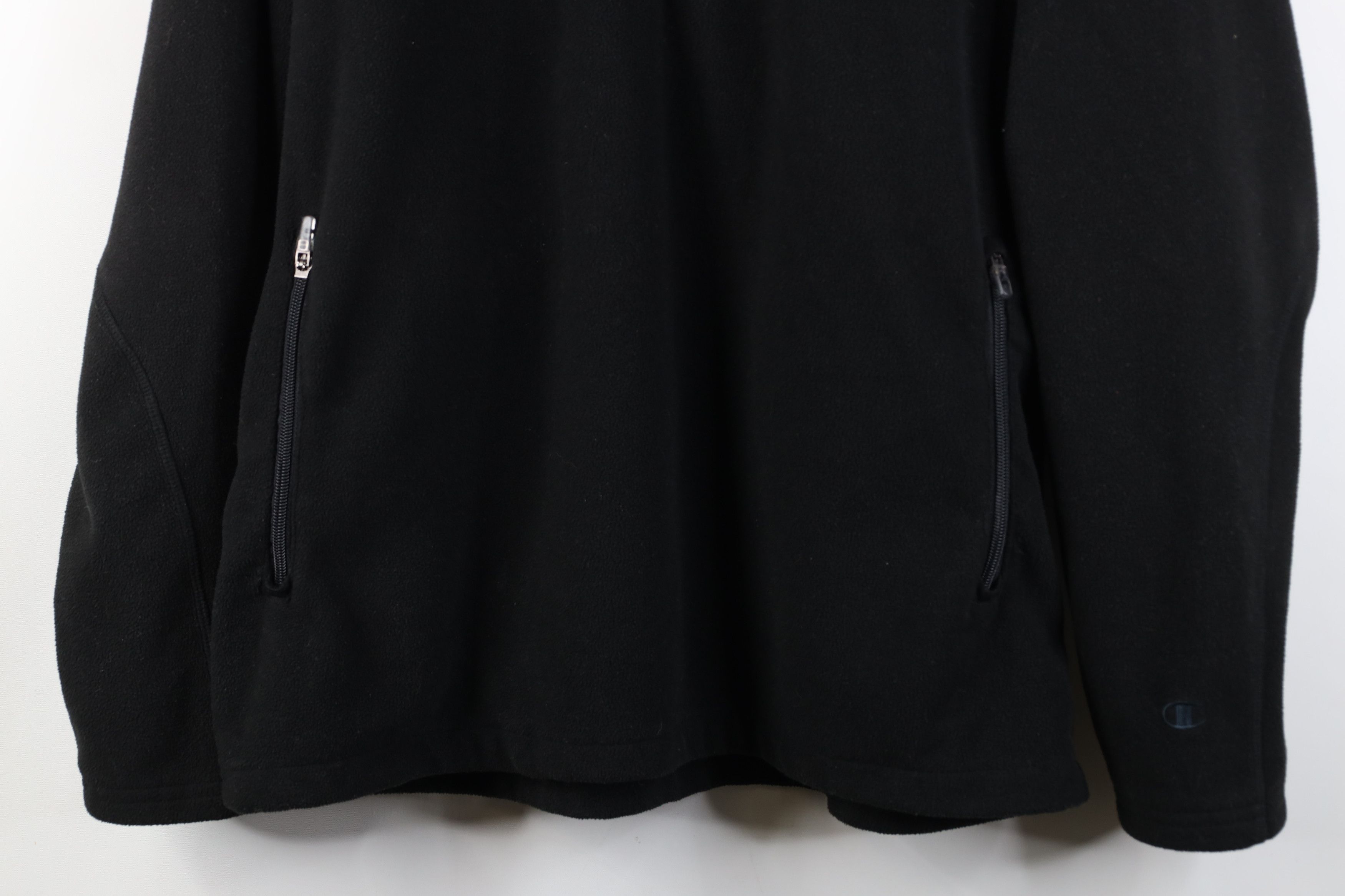 Champion Vintage 90s Champion Half Zip Fleece Pullover Sweater Black Size US L / EU 52-54 / 3 - 3 Thumbnail