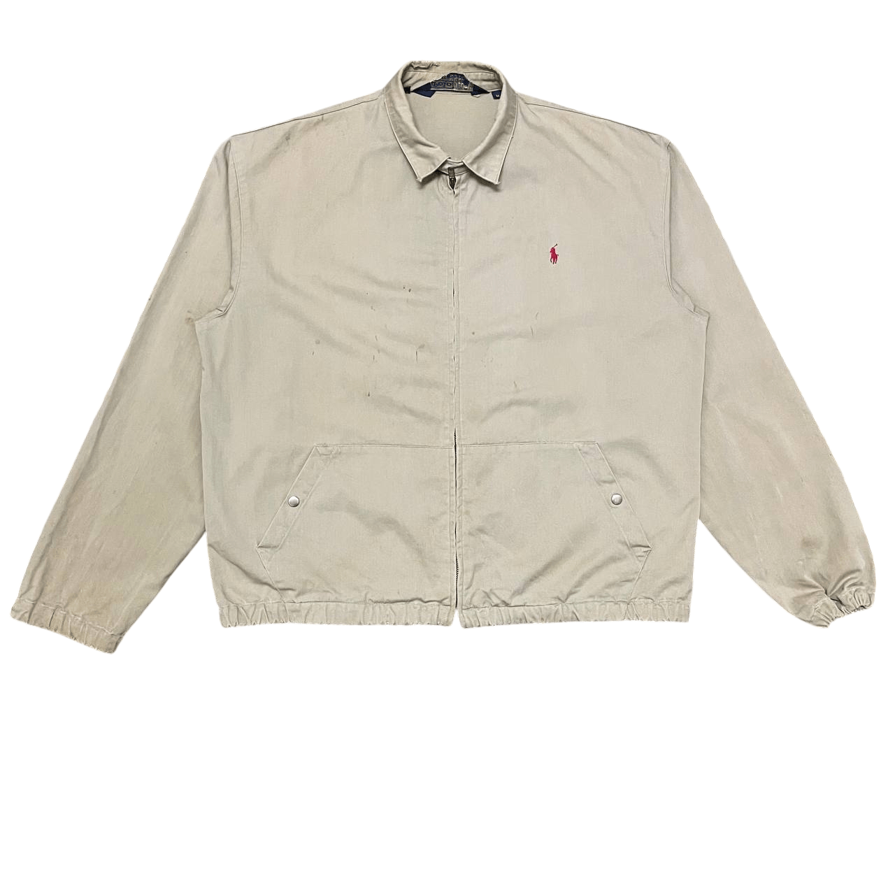 Polo Ralph Lauren Vintage Polo Ralph Lauren Zipper Jacket Distressed Size US M / EU 48-50 / 2 - 1 Thumbnail