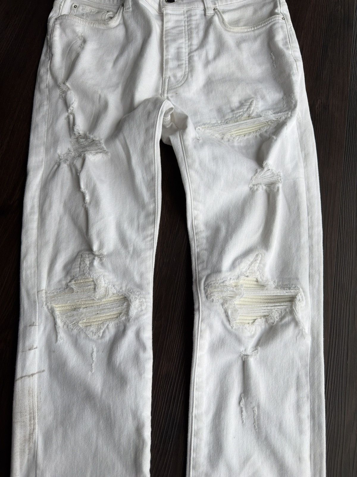 Amiri Amiri All White Patch MX1 Size US 34 / EU 50 - 2 Thumbnail