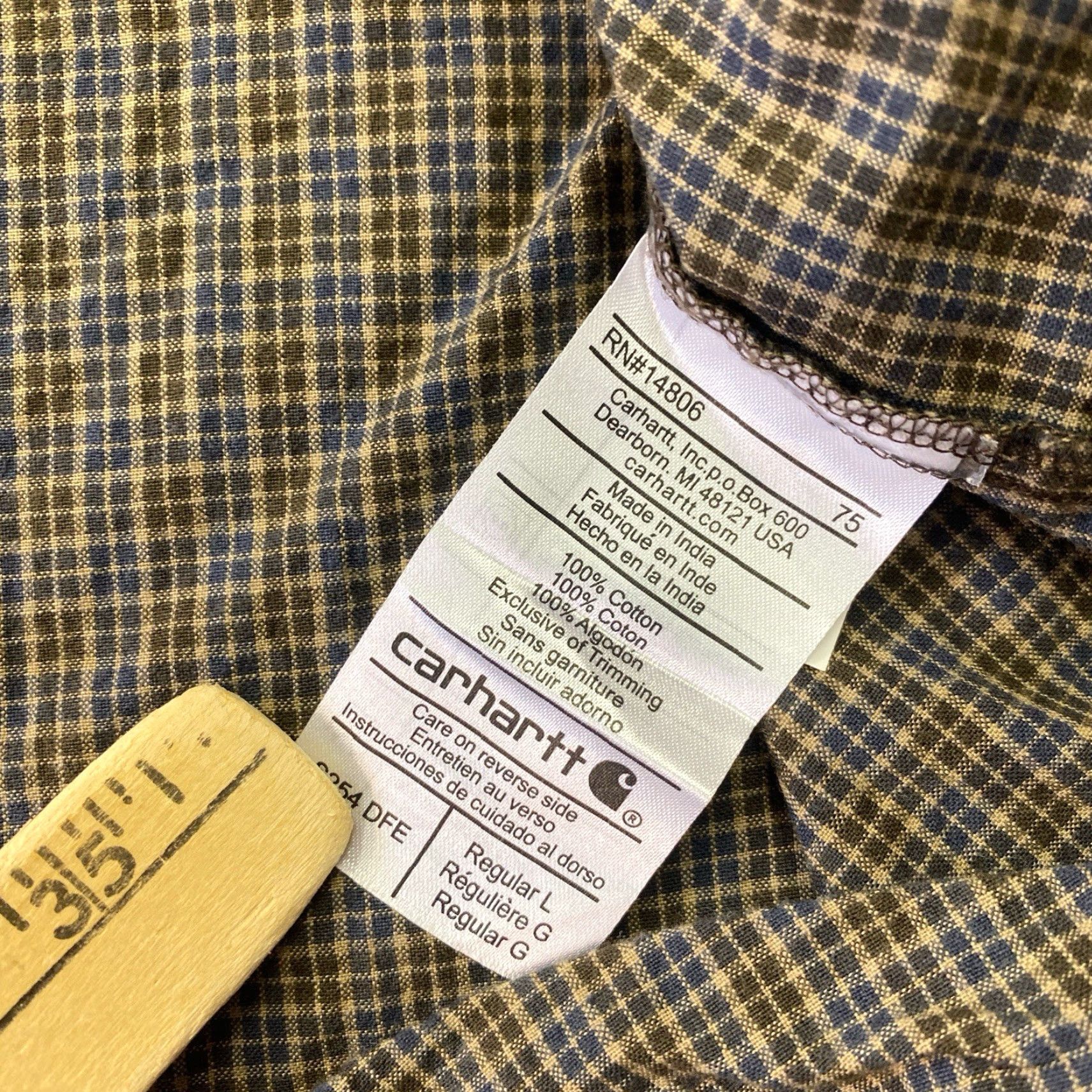 Carhartt VINTAGE Carhartt Shirt Men Large Brown Cotton Long Sleeve Flannel Button-Up Size US L / EU 52-54 / 3 - 5 Thumbnail