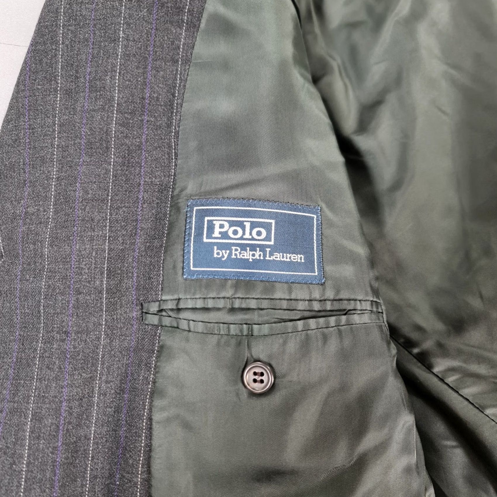 Polo Ralph Lauren Polo Ralph Lauren Mens Blazer Grey 46 R Pin Stripe Wool Suit Jacket Size US XXL / EU 58 / 5 - 5 Thumbnail
