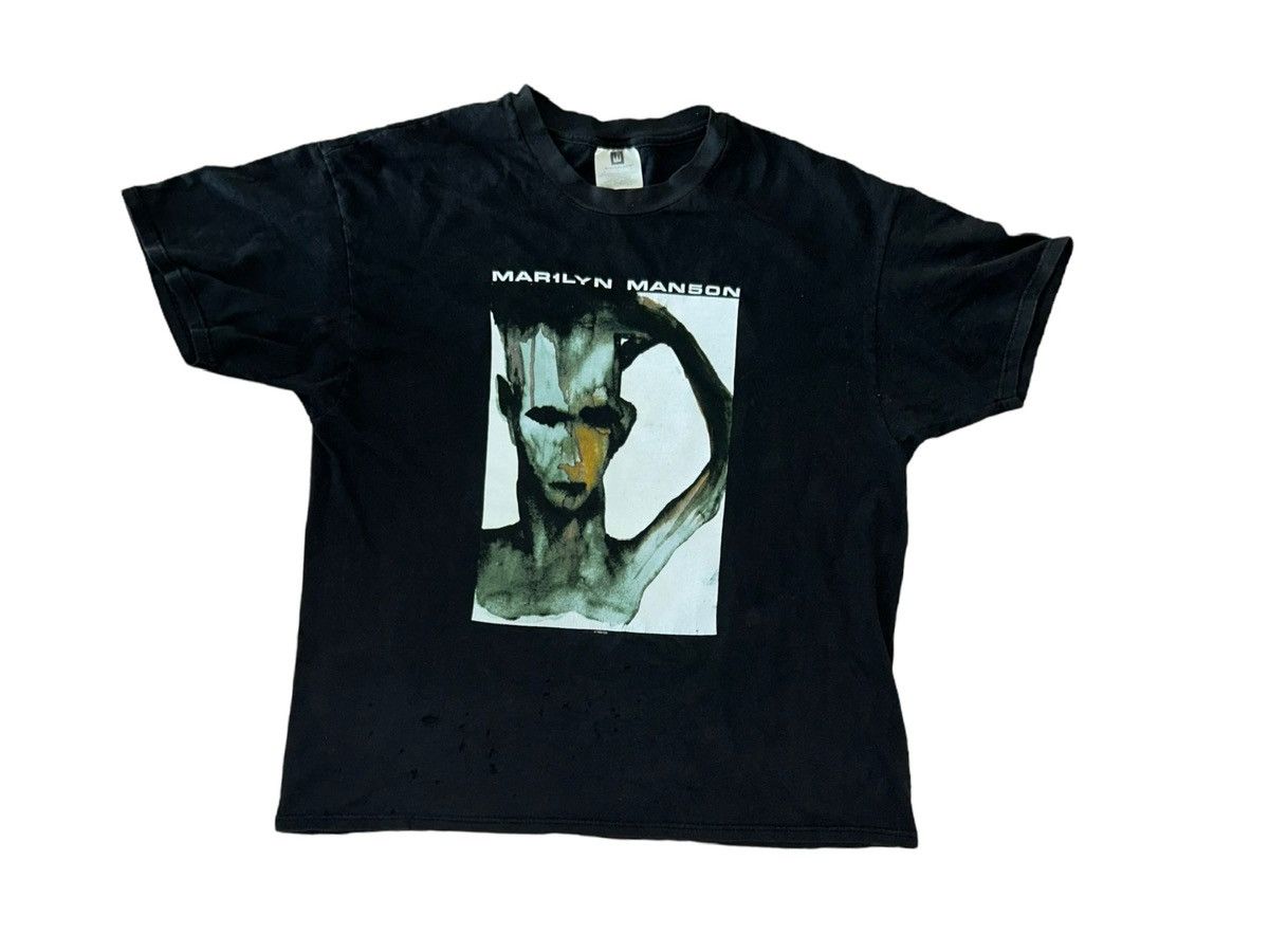 image of 2013 Marilyn Manson X Sbs X Winterland Art T-Shirt in Black, Men's (Size XL)