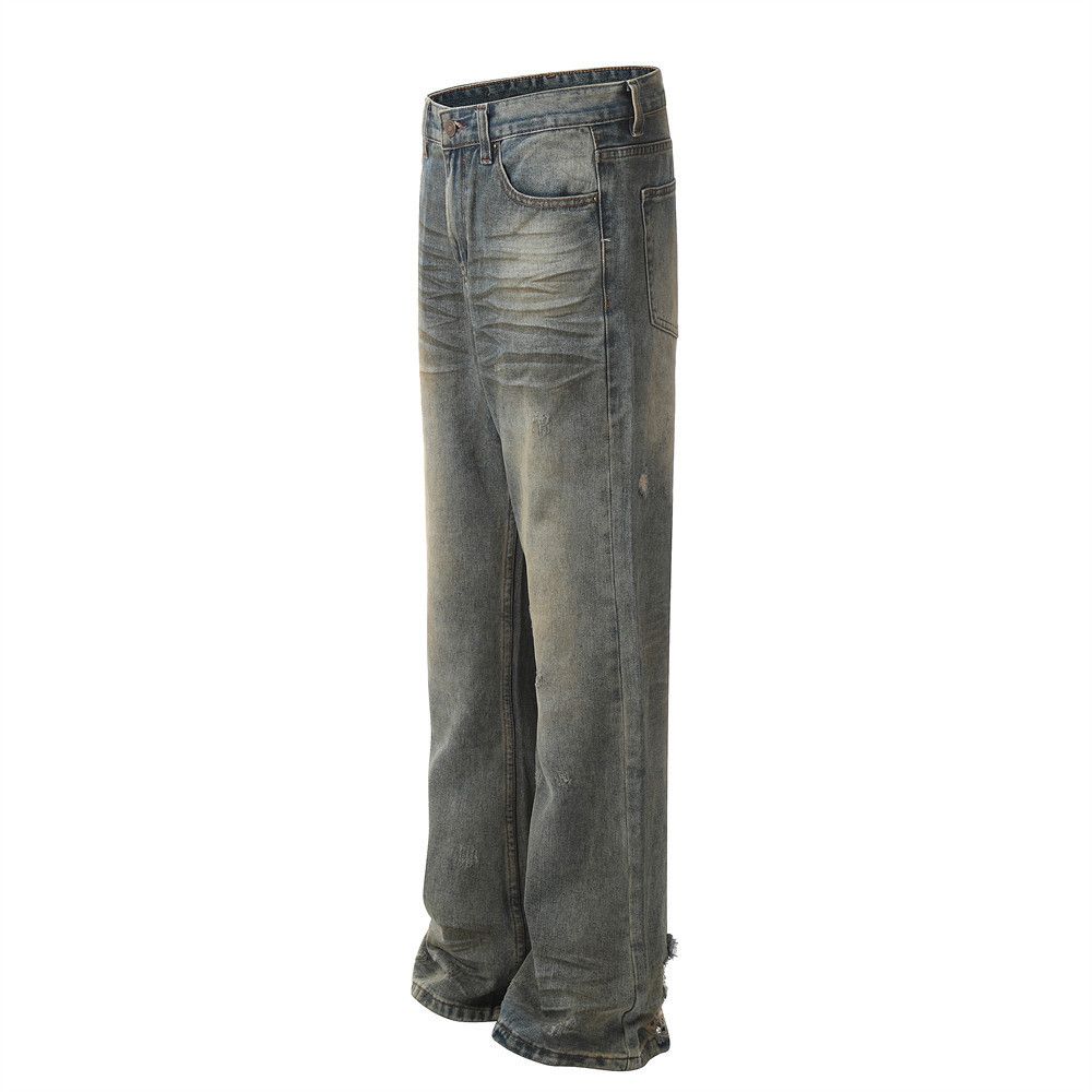 Japanese Brand × Jean Men's washed distressed loose ripped jeans Size US 33 - 3 Thumbnail