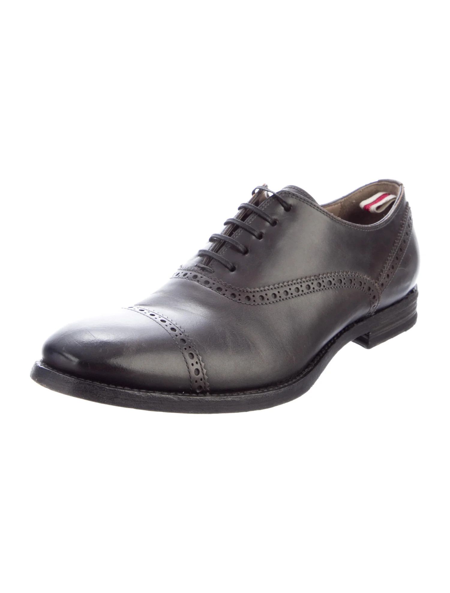 image of Alexander Mcqueen Leather Brogues Shoes in Black, Men's (Size 9)