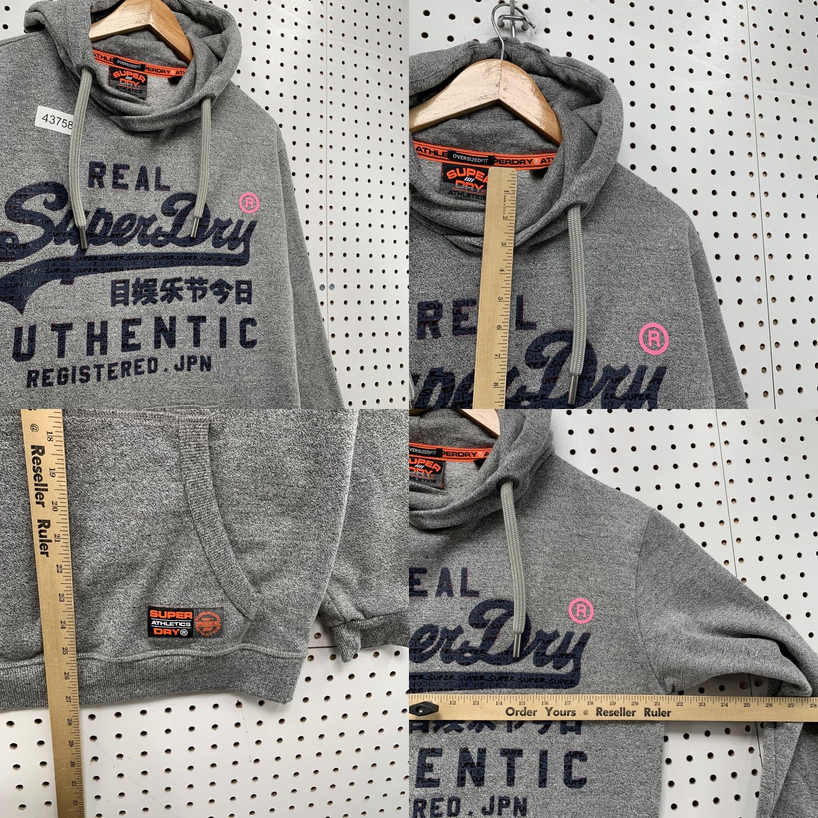 Superdry Superdry Hoodie Men Small Gray Japan Graphic Oversized Pullover Fleece Long Sleeve Size US S / EU 44-46 / 1 - 8 Thumbnail