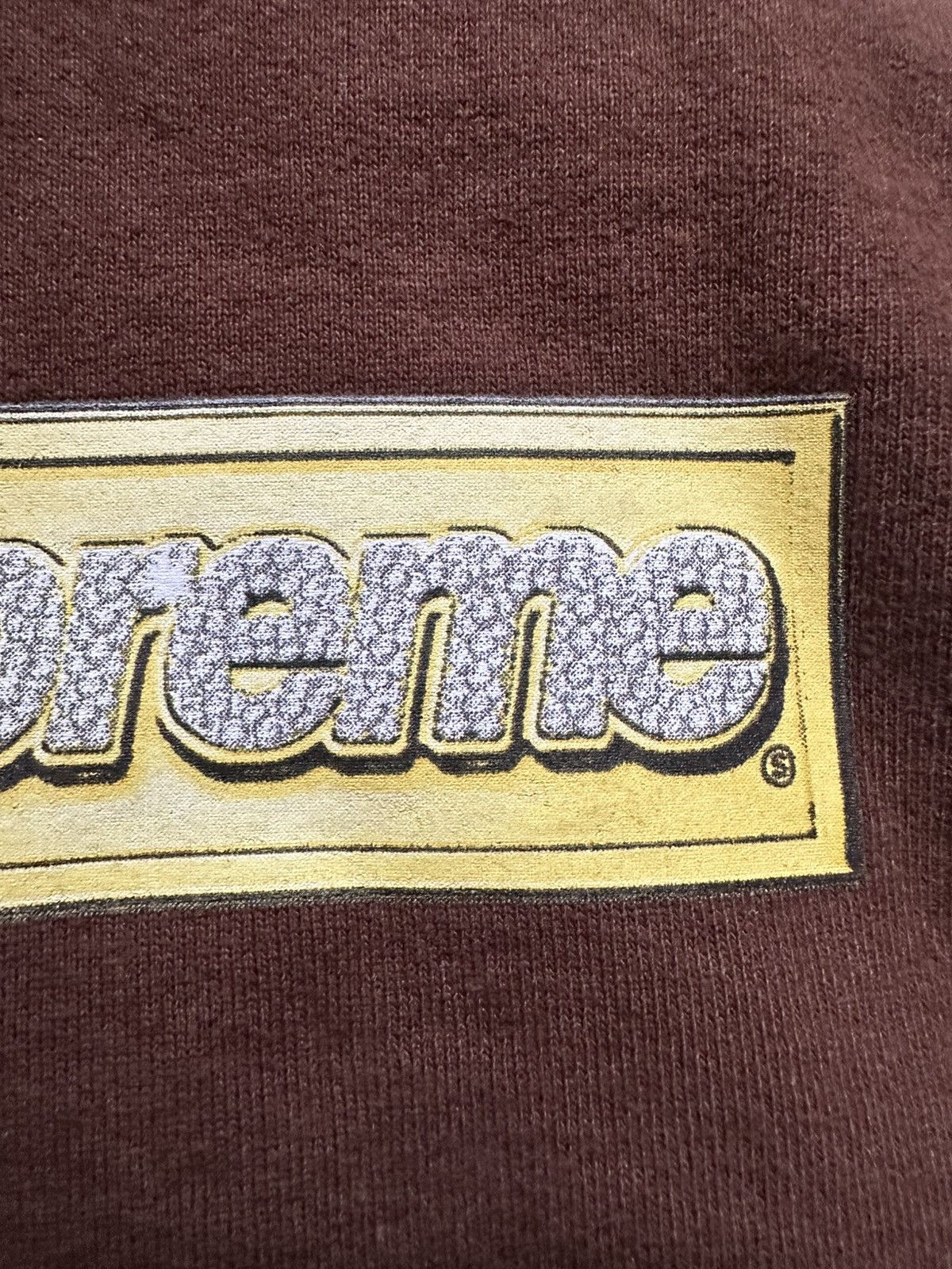 Supreme SS22 Supreme Bling Box Logo Brown Hoodie Sweater Medium Size US M / EU 48-50 / 2 - 4 Thumbnail