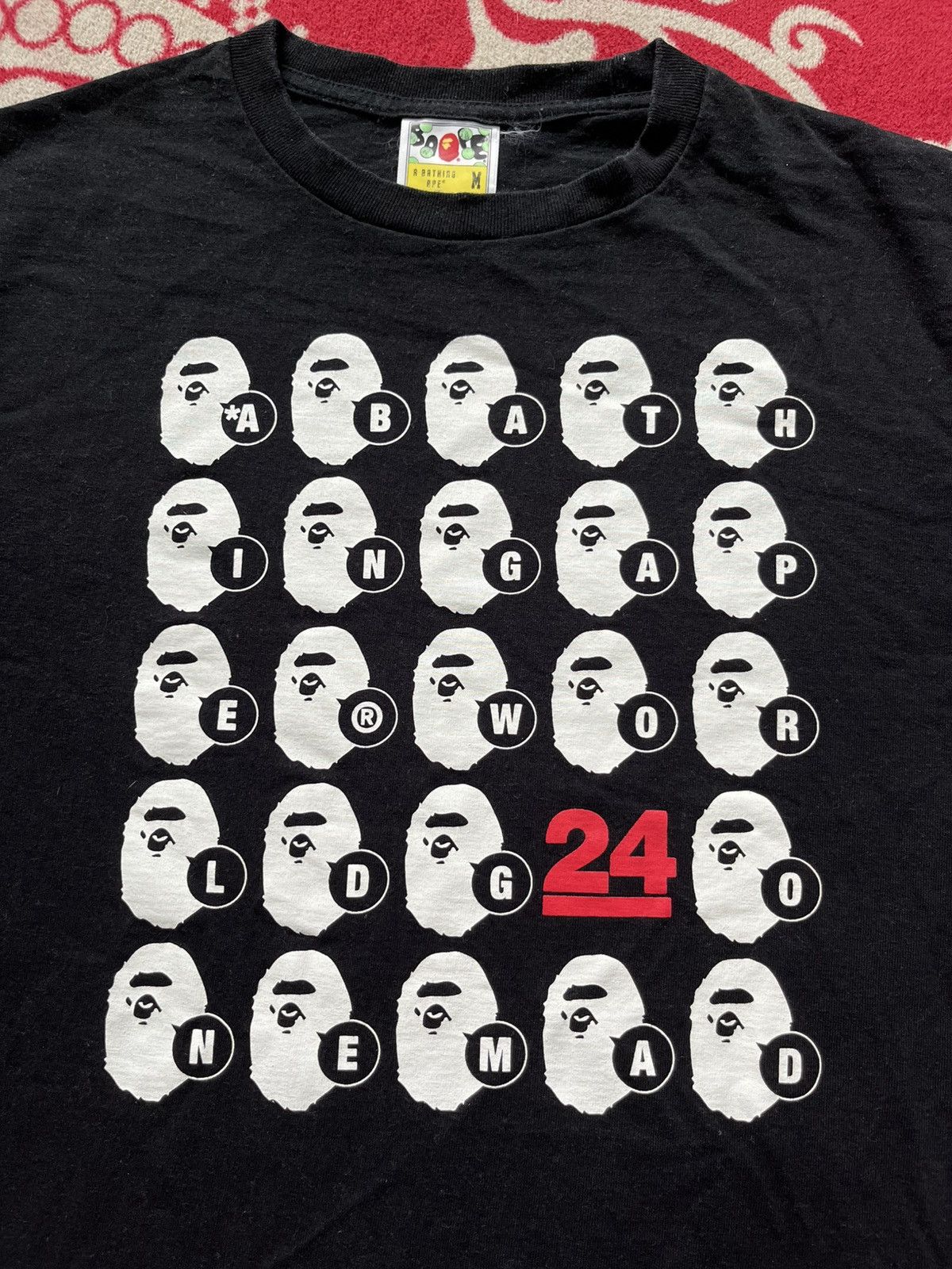 Bape Bape 24th Anniversary Multi Ape Head Tee Size US M / EU 48-50 / 2 - 2 Thumbnail