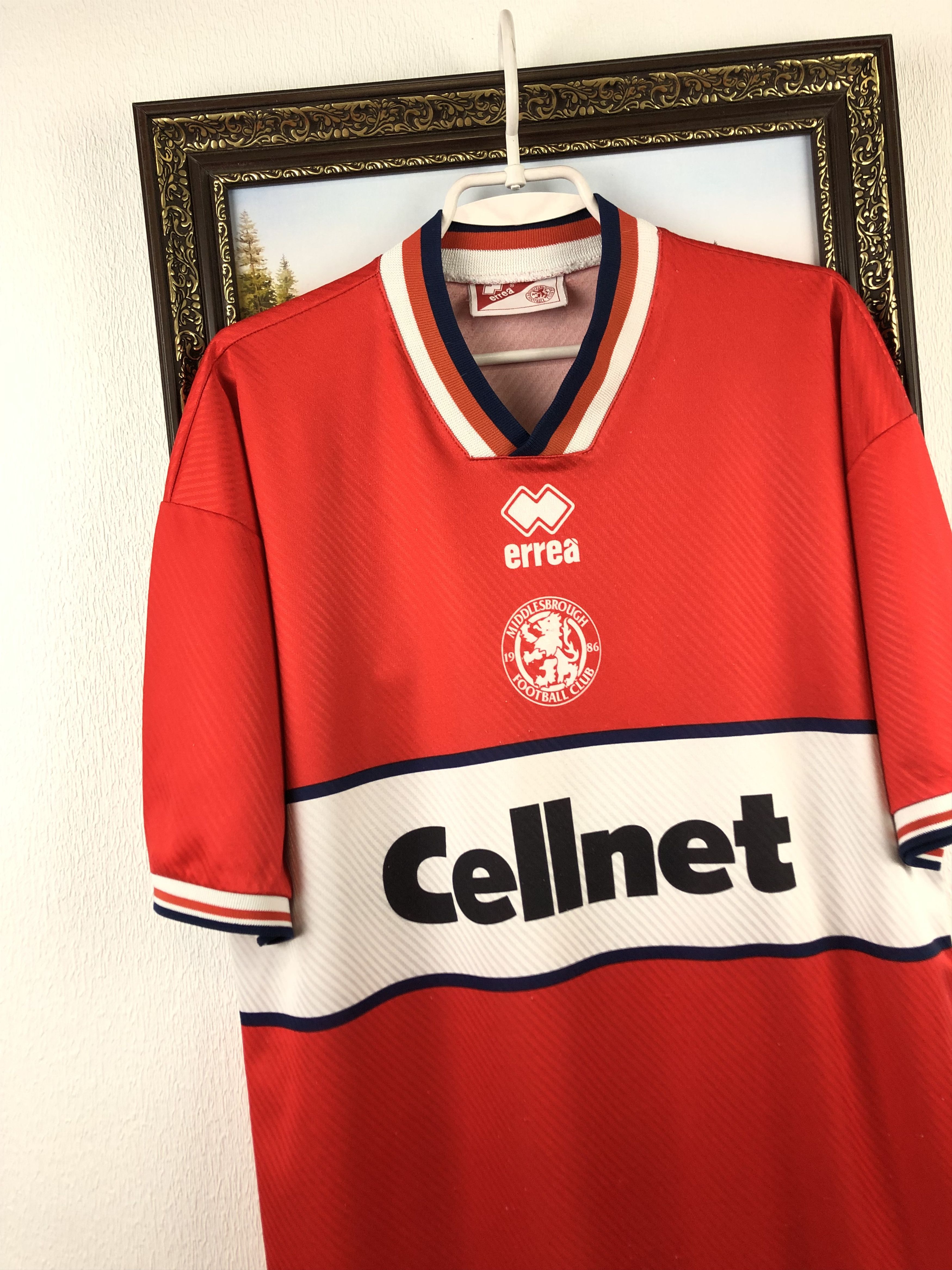 Vintage Middlesbrough shirt 1997 Soccer Errea Jersey Mens Trikot Size US XL / EU 56 / 4 - 3 Thumbnail