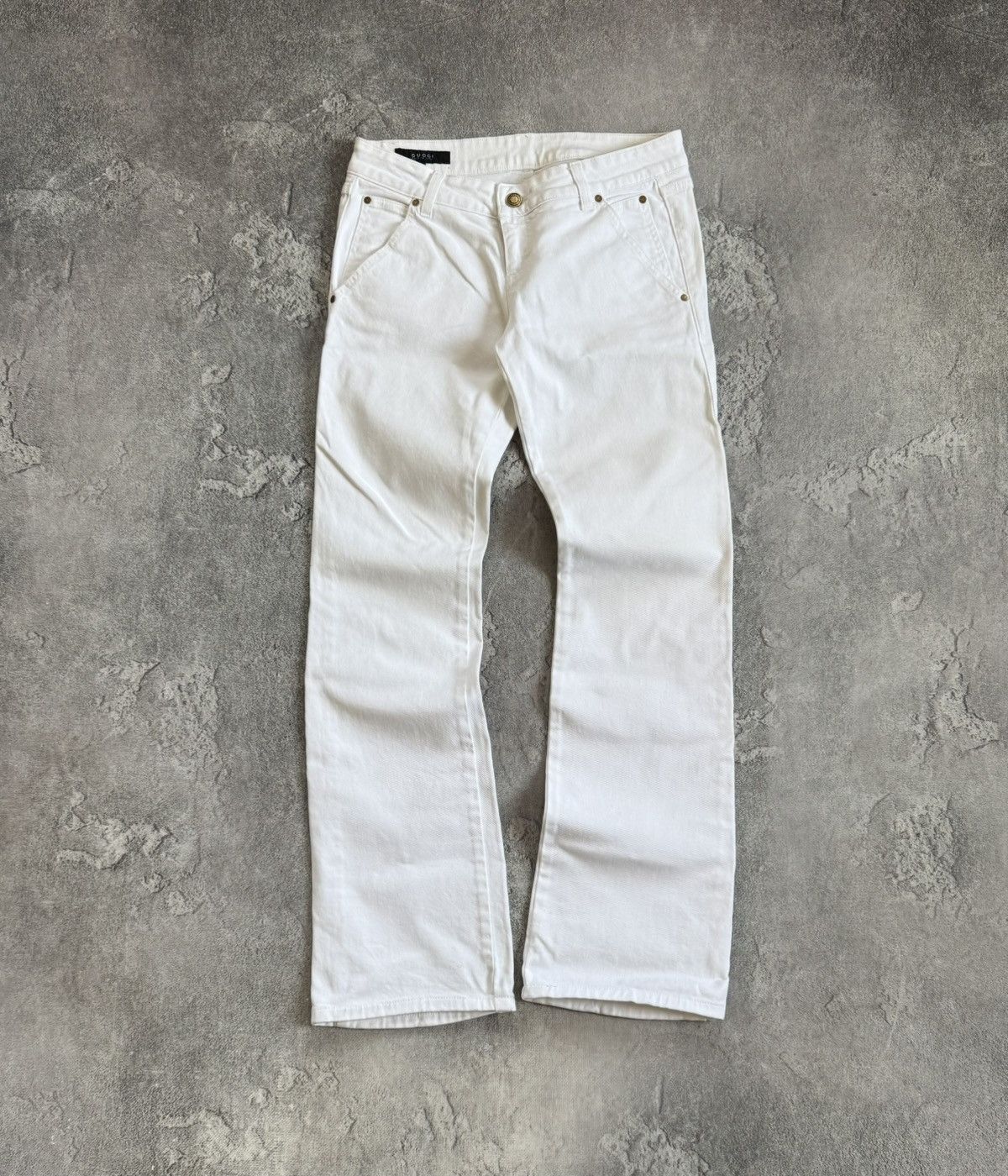 Gucci Gucci 42size white denim pants jeans trousers flared Size 28" / US 6 / IT 42 - 9 Thumbnail