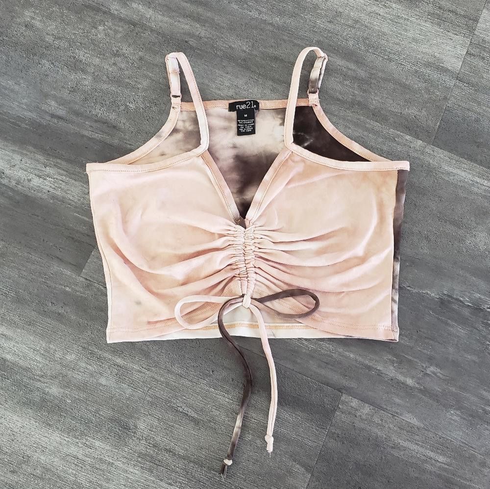 rue21 Pink Black Tie Dye Rue21 Cropped Tank Size M / US 6-8 / IT 42-44 - 1 Thumbnail