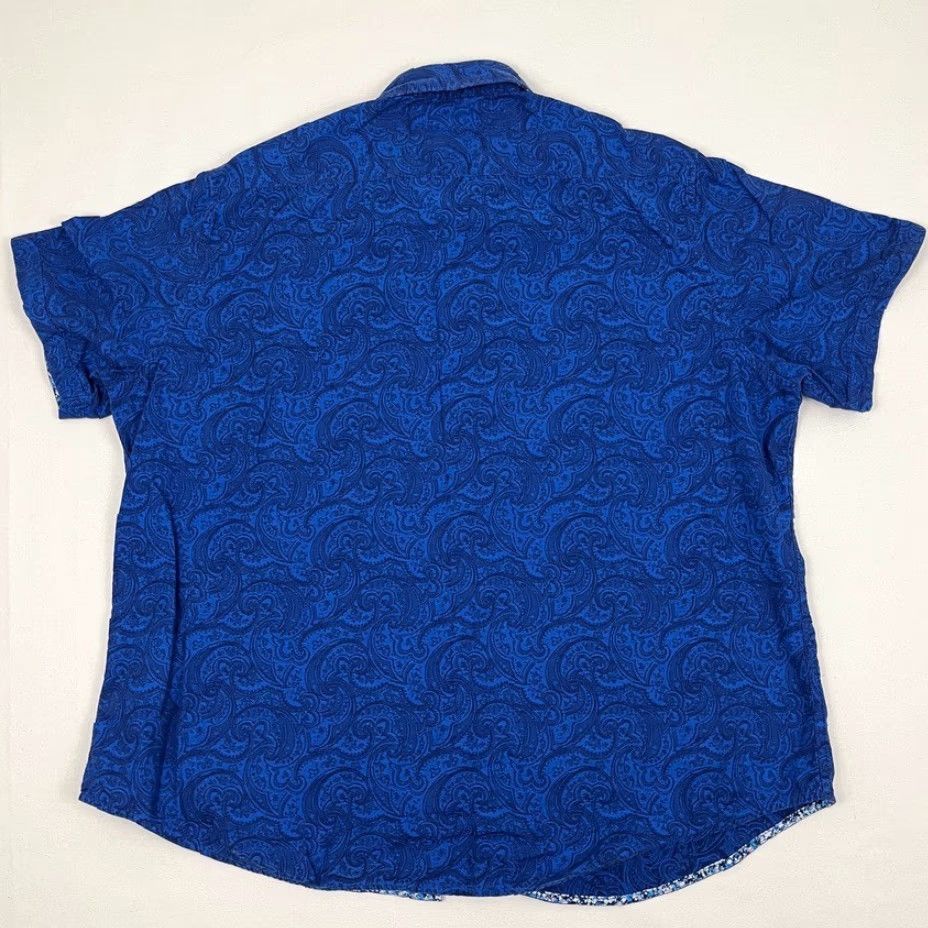 Robert Graham Robert Graham Shirt Mens 3XL Blue Paisley Button-Up Casual Preppy Retro Shirt Size US XXL / EU 58 / 5 - 6 Thumbnail