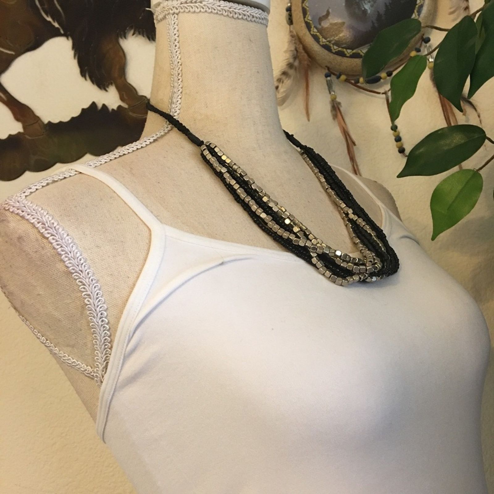 Jewelry Hand crafted braided seed bead necklace Size ONE SIZE - 2 Thumbnail