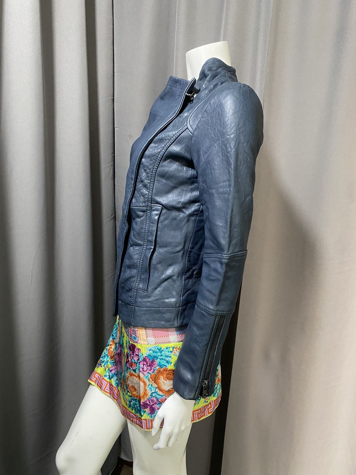 LIEBESKIND BERLIN Moto Biker Leather Product Sample Jacket Size S / US 4 / IT 40 - 6 Thumbnail
