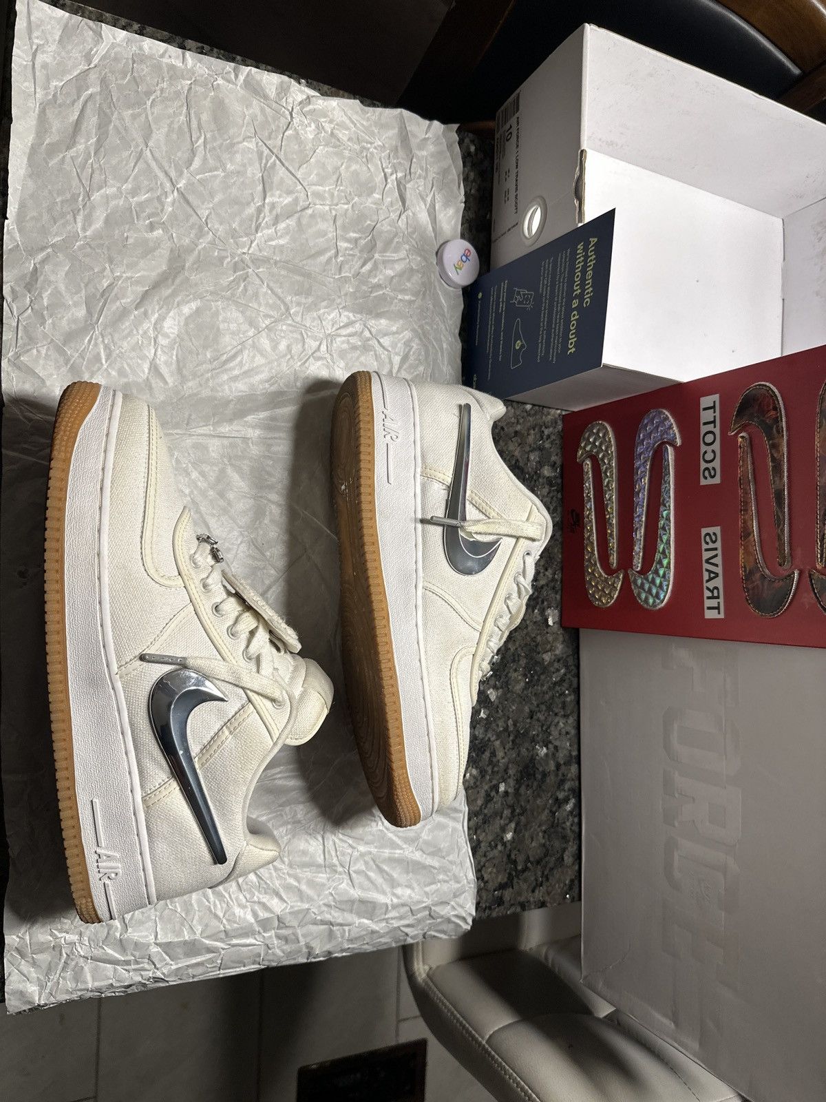 Nike × Travis Scott Travis Scott Air Force 1s 2017 OG ALL Size US 10 / EU 43 - 2 Thumbnail