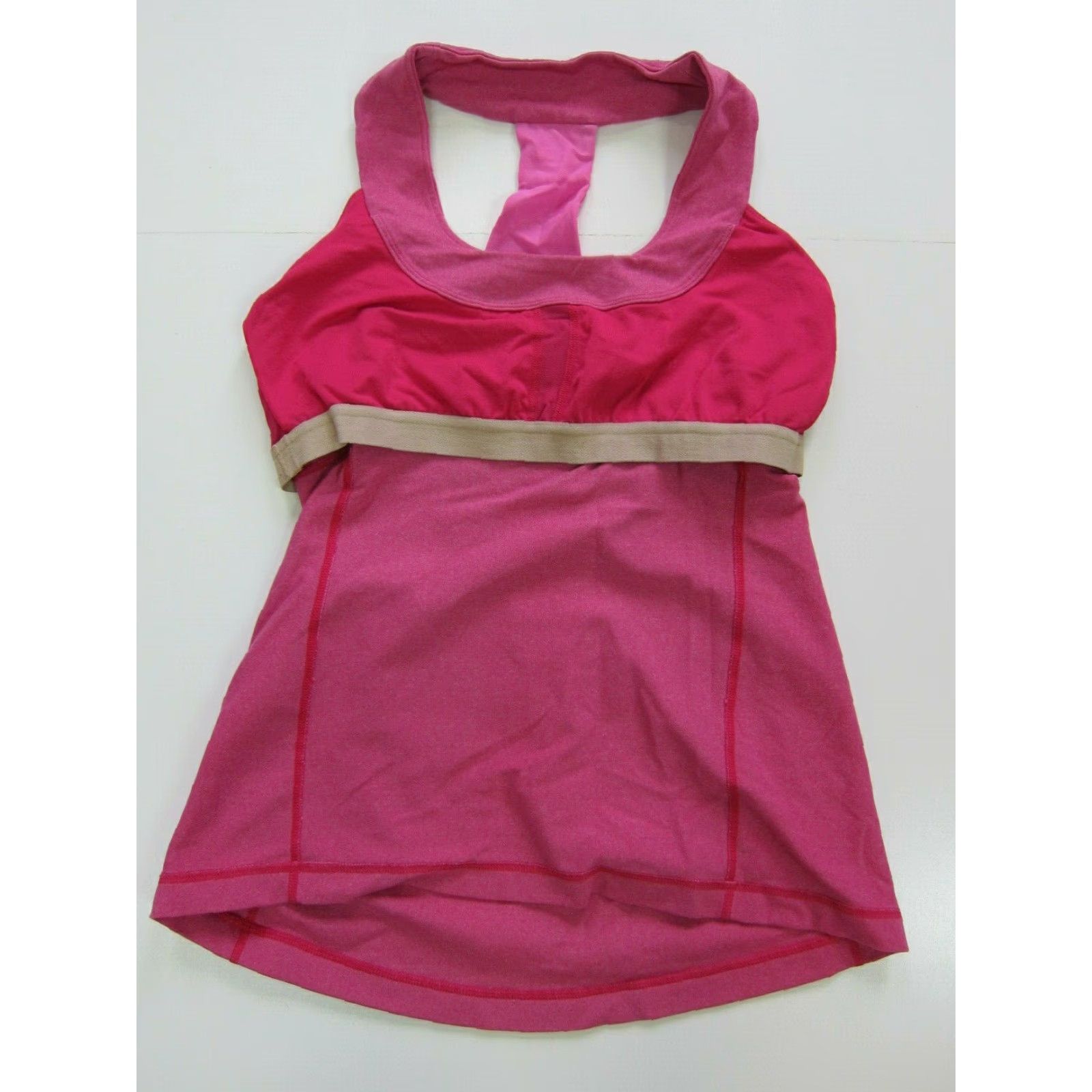 Lululemon Lululemon Pink T-Back Stretch Sports Bra Active Yoga Run Workout Top Women S-M Size S / US 4 / IT 40 - 6 Thumbnail