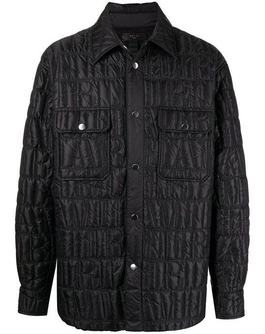 Amiri o1gr1nt1024 Snap Button Up Shirt in Black Size US S / EU 44-46 / 1 - 1 Thumbnail