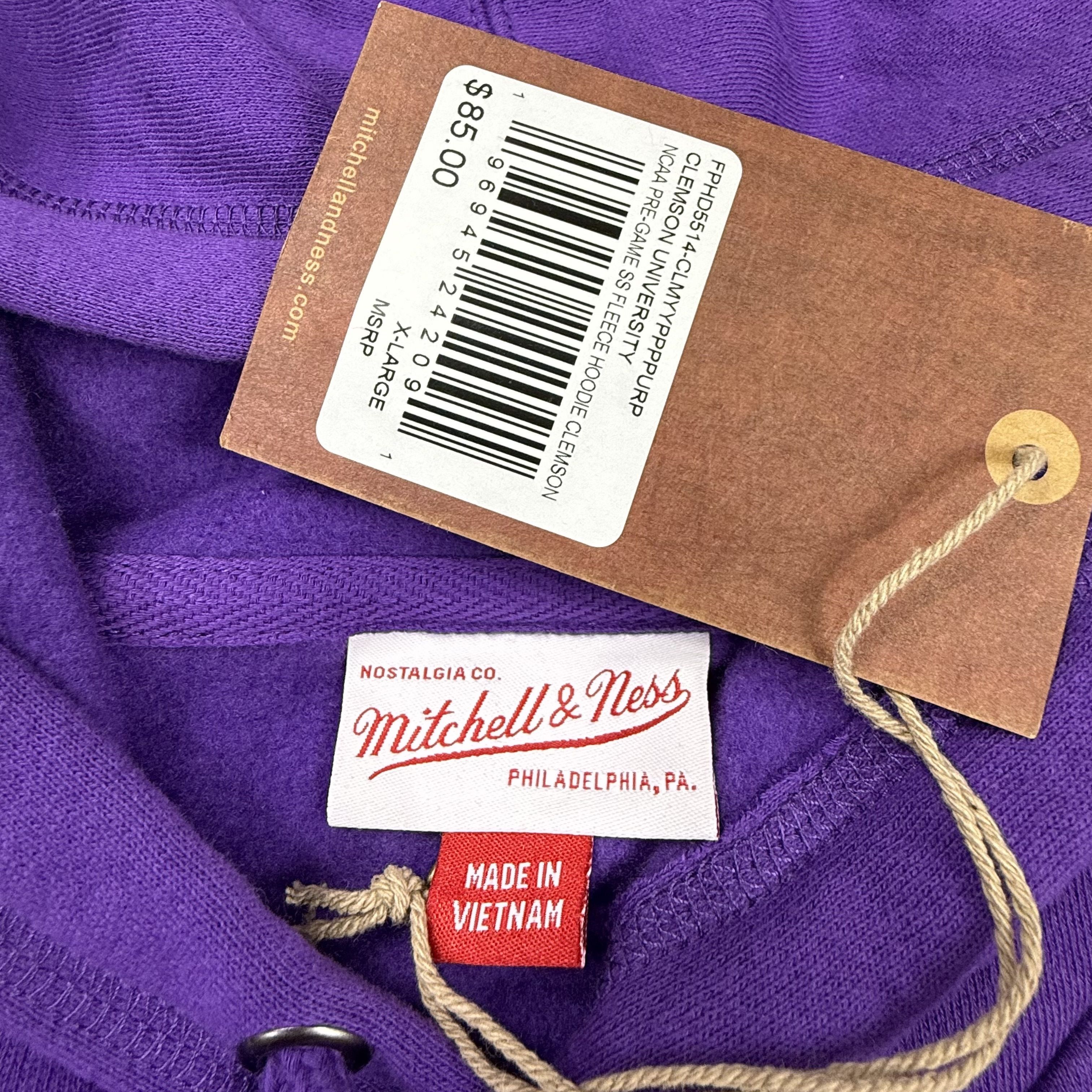 Mitchell & Ness Mitchell & Ness Clemson Tigers Mens XL Short Sleeve Hoodie Size US XL / EU 56 / 4 - 5 Thumbnail