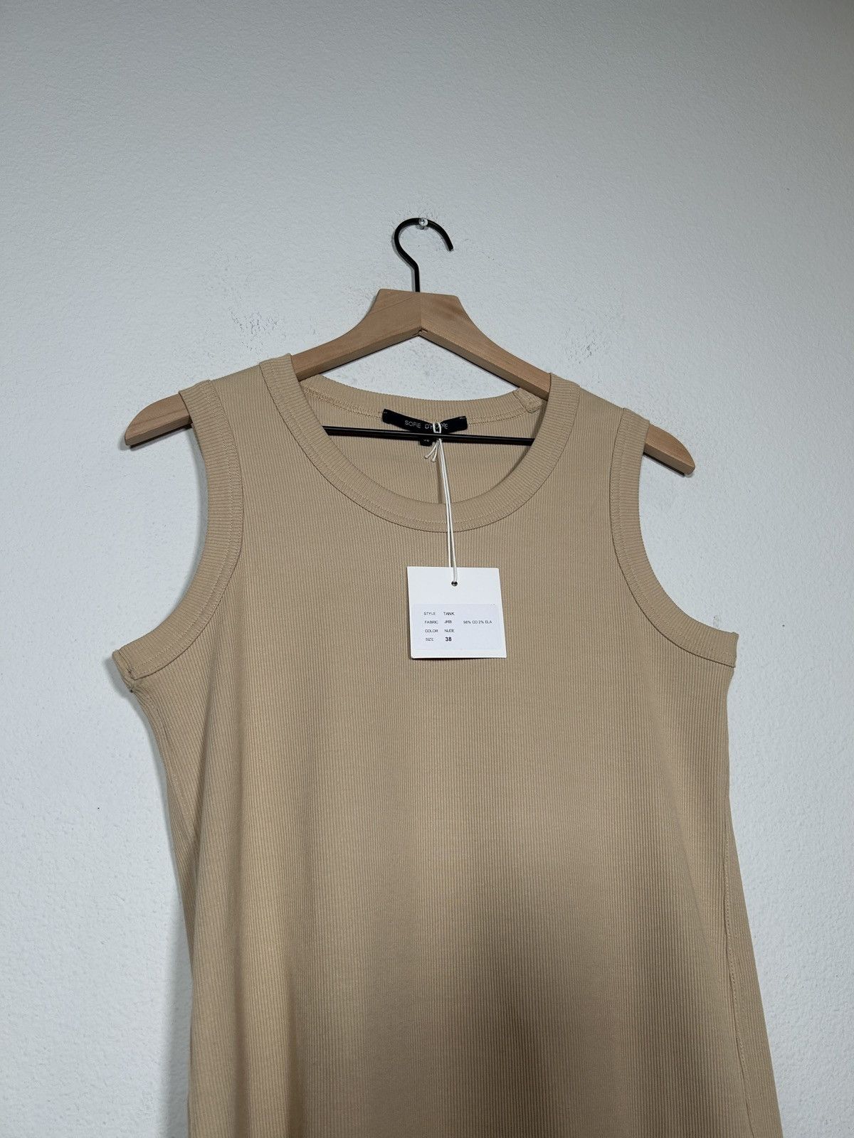 SOFIE D'HOORE NWT! Ribbed Sleeveless Tank Top Size M / US 6-8 / IT 42-44 - 2 Thumbnail