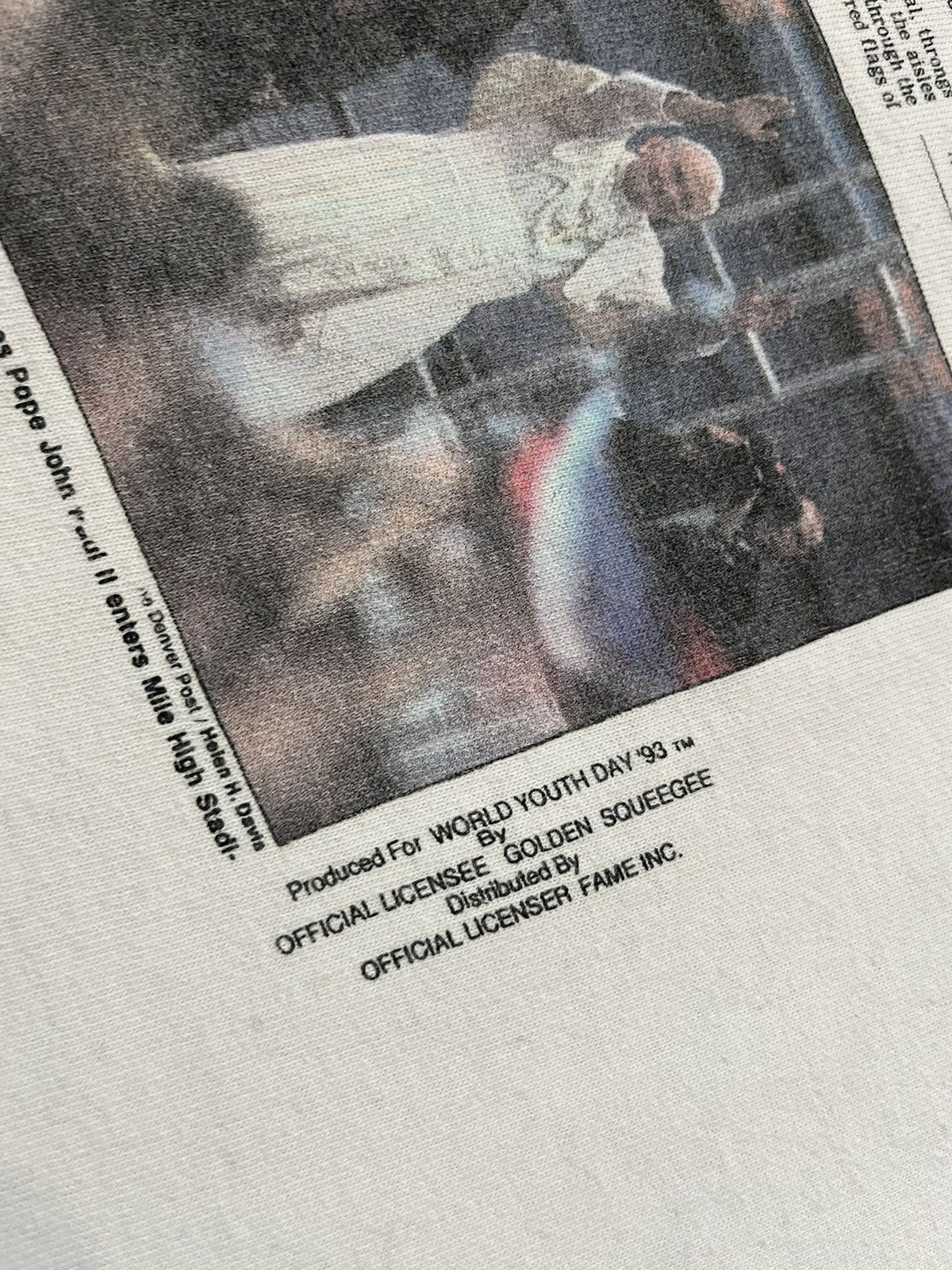 Fruit Of The Loom × Vintage Vintage 90s The Denver Post National Youth Day 1993 Tee Size US L / EU 52-54 / 3 - 3 Thumbnail