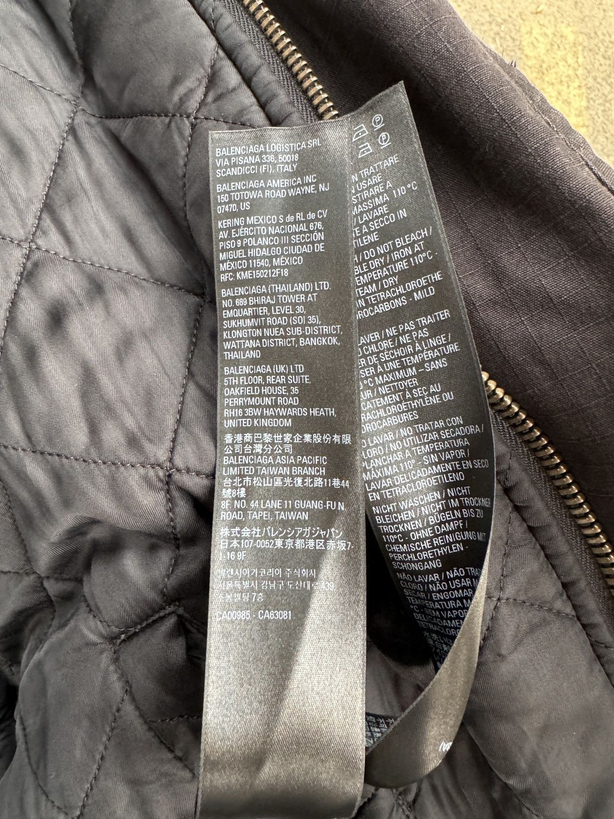 Balenciaga Balenciaga Destroyed Black Bomber Unity | Grailed