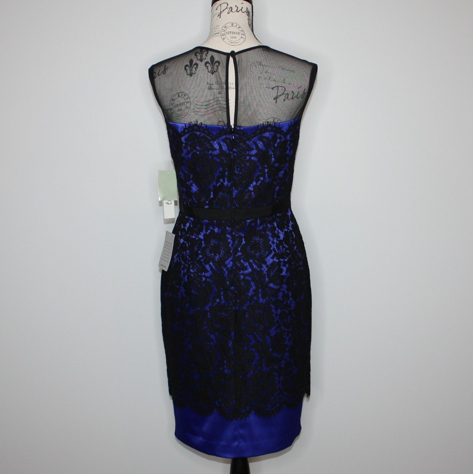 Other Eliza J Illusion Yoke Lace Overlay Sheath Dress MSRP $178 Size M / US 6-8 / IT 42-44 - 11 Thumbnail
