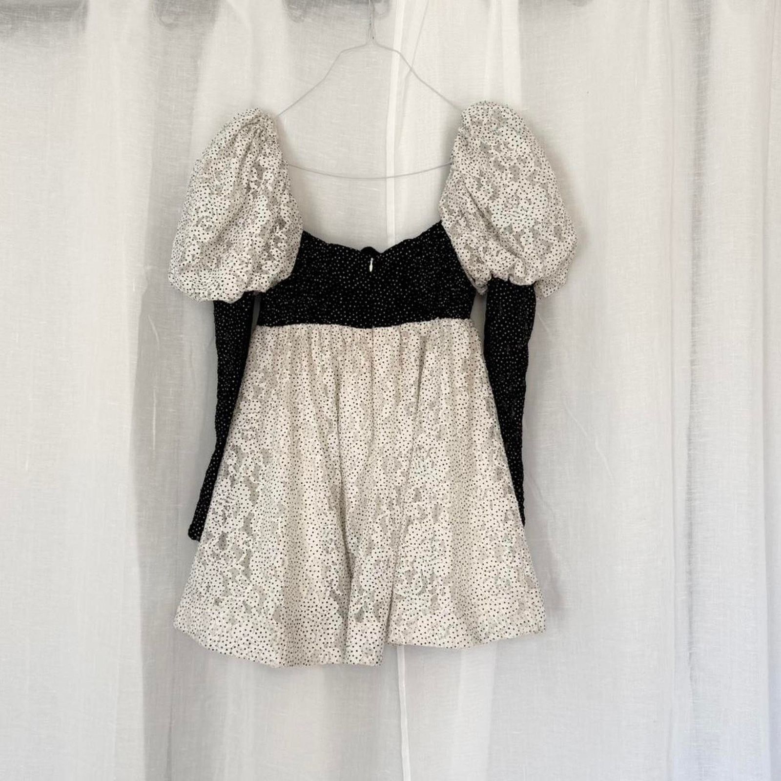 For Love & Lemons ✿ For Love & Lemons Lace Polka Dot Babydoll Dress + Gloves ✿ Size L / US 10 / IT 46 - 7 Thumbnail