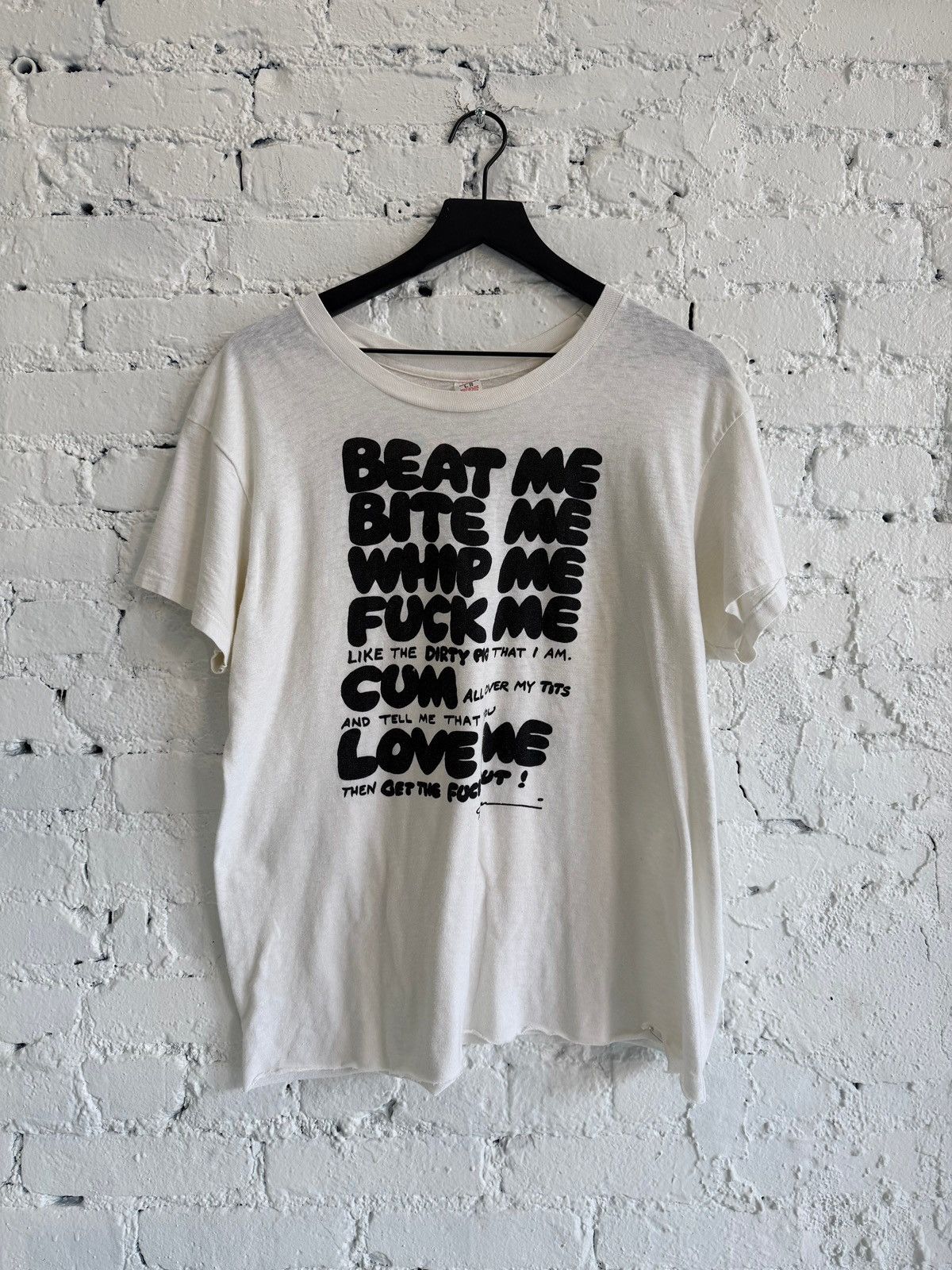 Vintage 1980s ‘BEAT ME BITE ME WHIP ME’ SEDITIONARIES BOOTLEG TEE Size US L / EU 52-54 / 3 - 1 Thumbnail