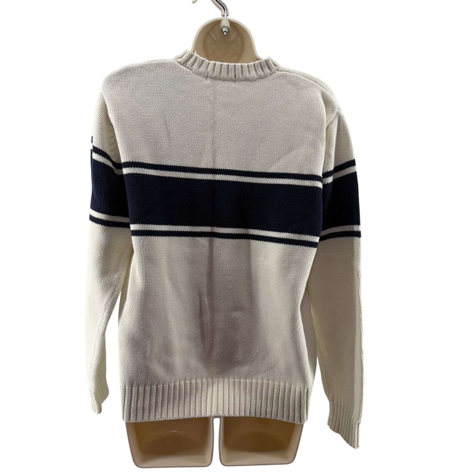 Grant Thomas Grant Thomas Sweater Men M Blue Cream Crew Neck Pullover Size US M / EU 48-50 / 2 - 5 Thumbnail