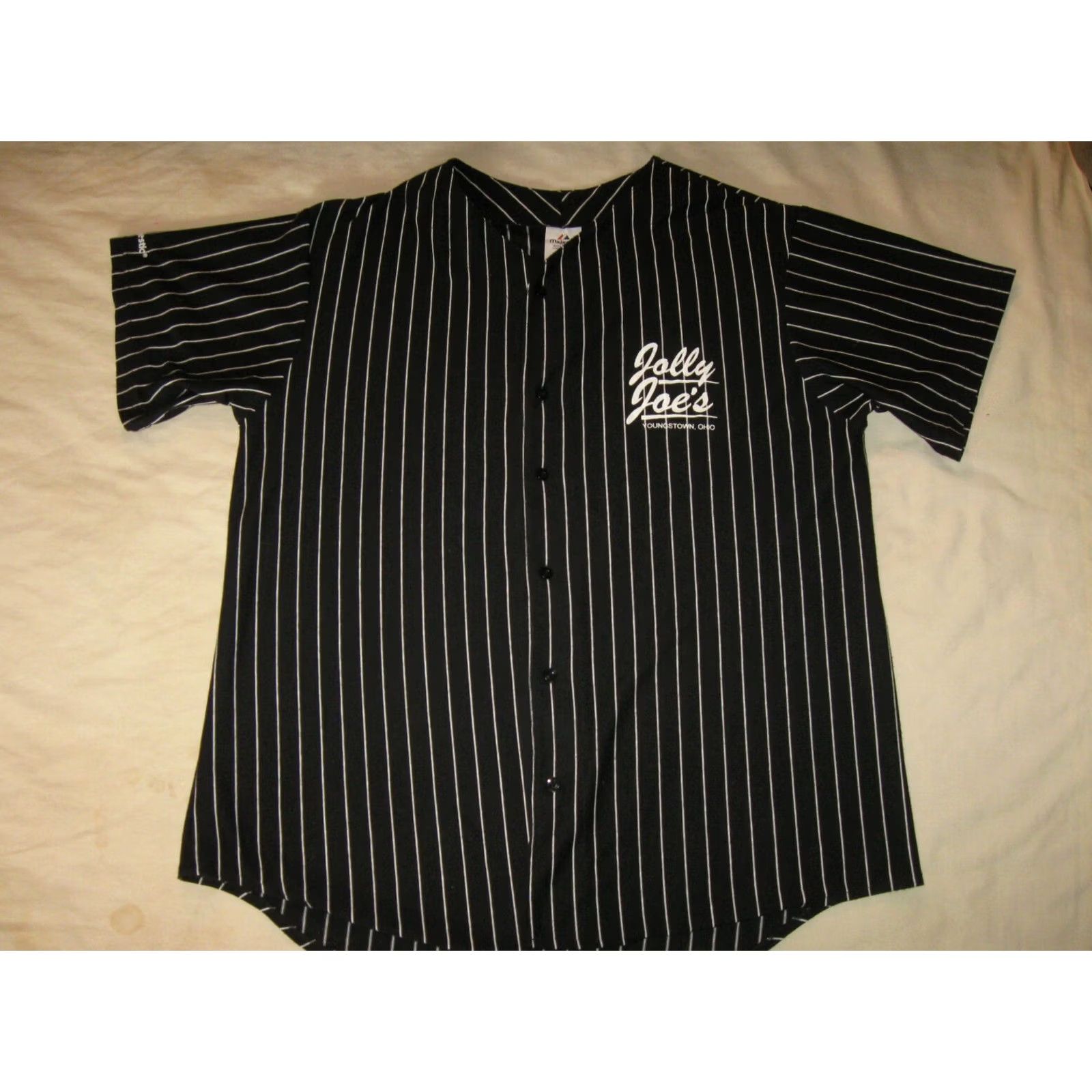 Vintage VINTAGE Majestic Jersey Shirt Sports 2XL Men Black Baseball Jolly Ohio 90s Boys Mens Size US XXL / EU 58 / 5 - 2 Thumbnail