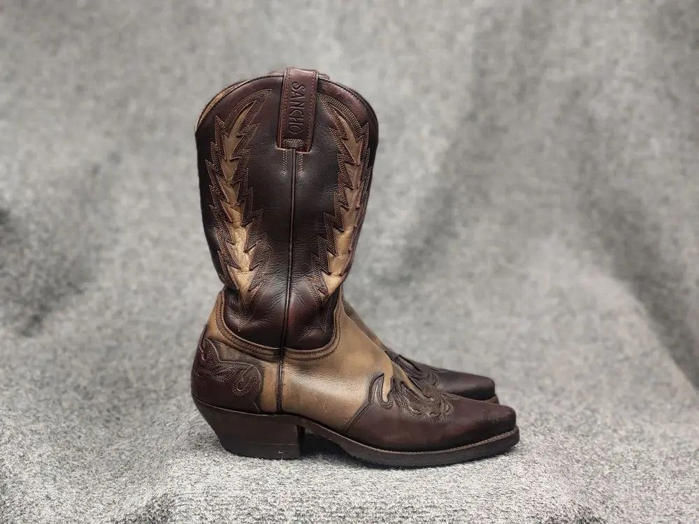 Sancho Boots Vintage Sancho Boots Leather embroidered Western Cowboy Size US 7.5 / EU 40-41 - 1 Thumbnail