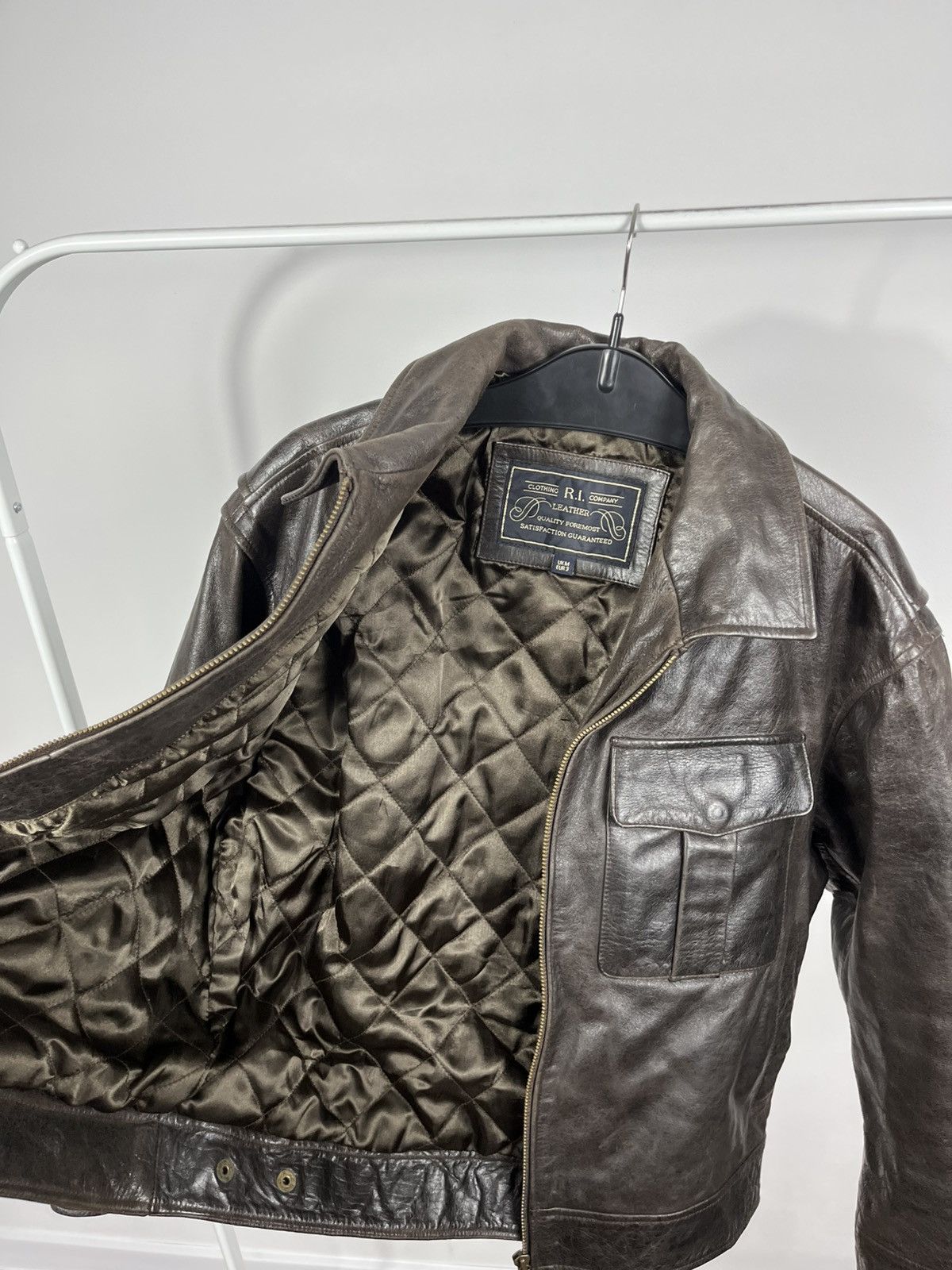 Leather Vintage Heavy Leather Jacket Brown Quilted Lining Biker M Size US M / EU 48-50 / 2 - 7 Thumbnail