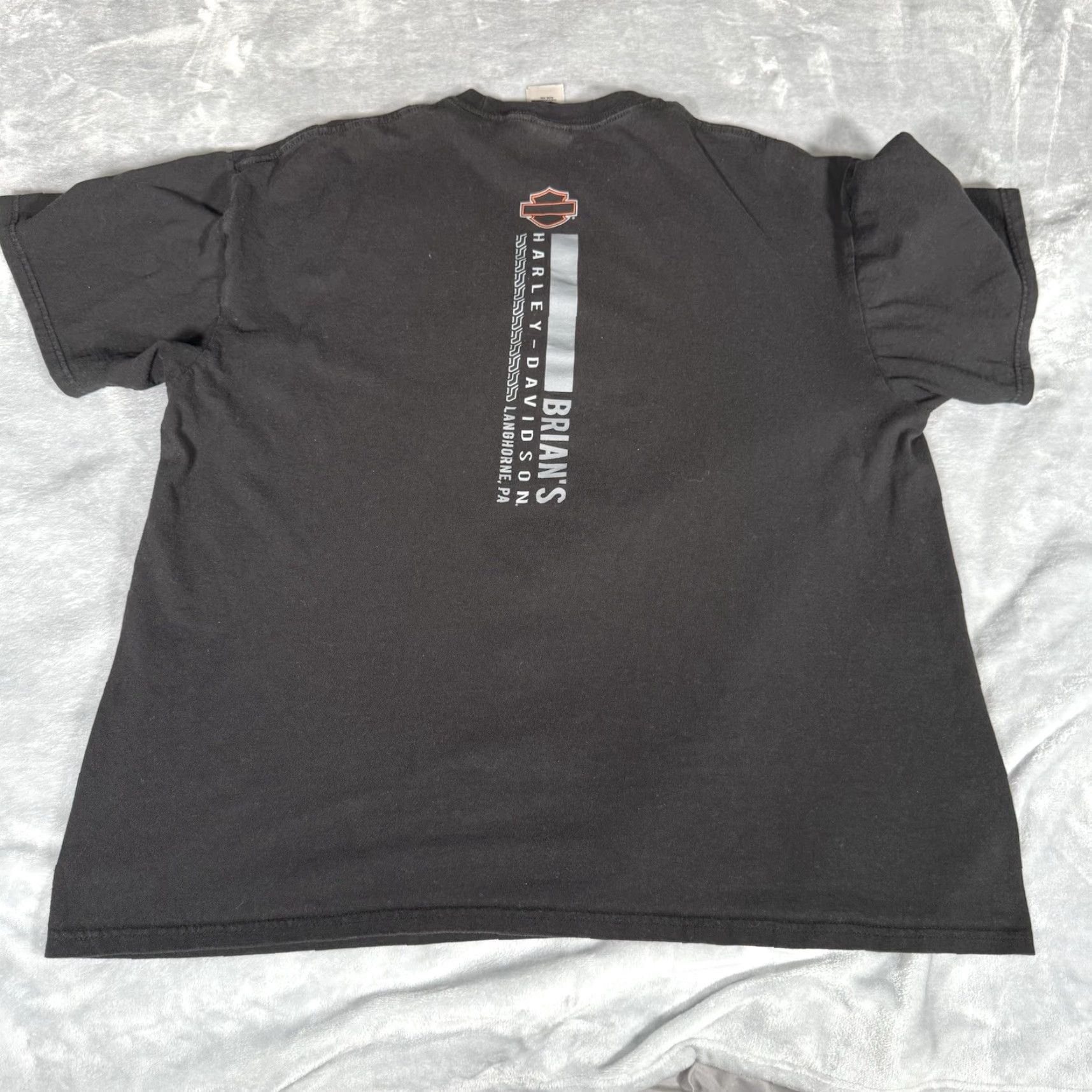 Harley Davidson VINTAGE Harley-Davidson Biker Big Skull T Shirt Mens 2XL Double-Sided Faded Black Size US XXL / EU 58 / 5 - 5 Thumbnail