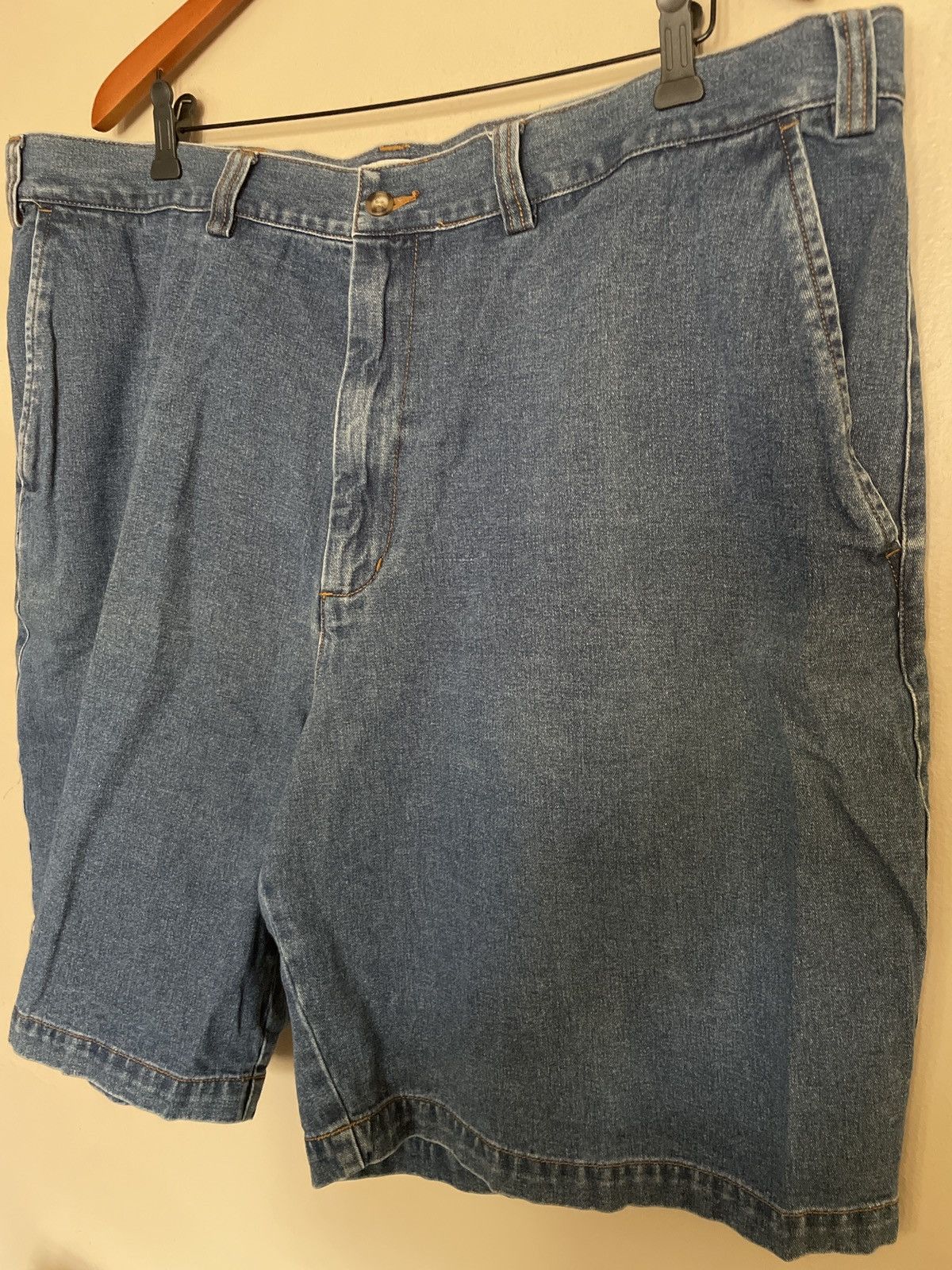 Jean × St. Johns Bay × Vintage Vintage Blue Jean Denim shorts Jorts Classic cotton waist 44 Size US 44 / EU 60 - 3 Thumbnail