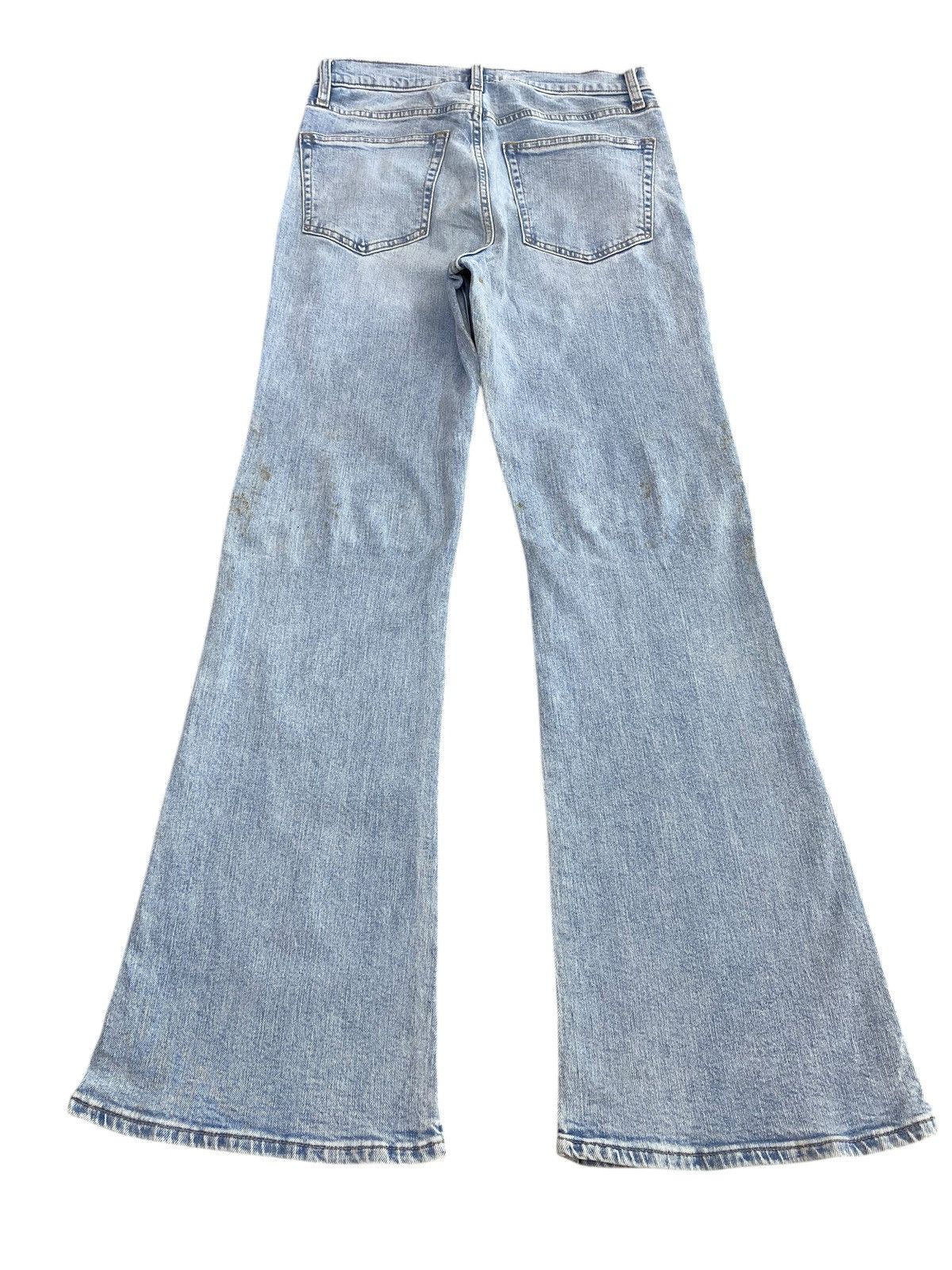 Gap Gap Acid Blue Wash Ripped Style Flare Jeans Size US 27 - 3 Thumbnail