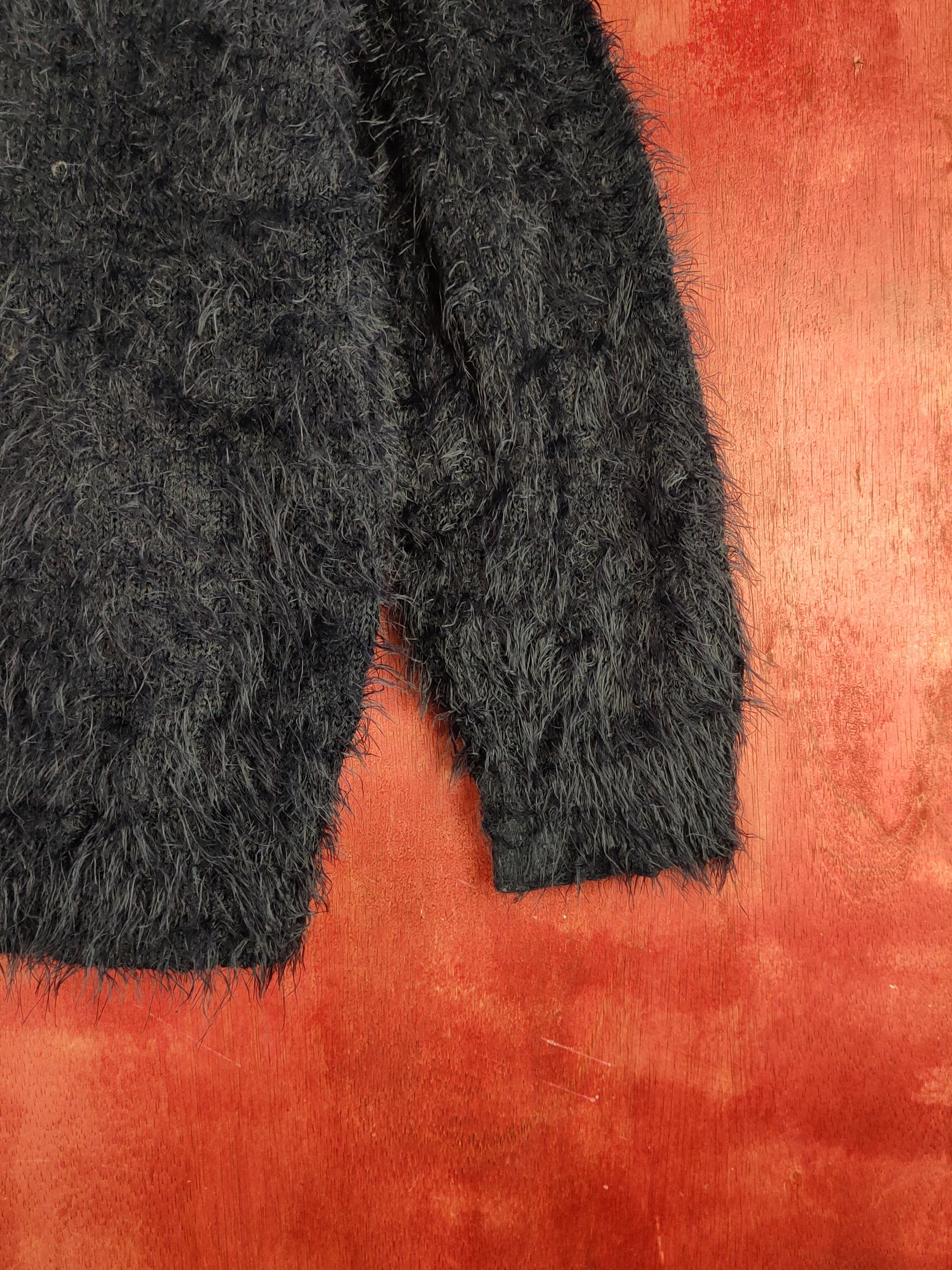 Homespun Knitwear E Hypen World Gallery Navy Fur Mohair Knitwear #S2029 Size S / US 4 / IT 40 - 6 Thumbnail