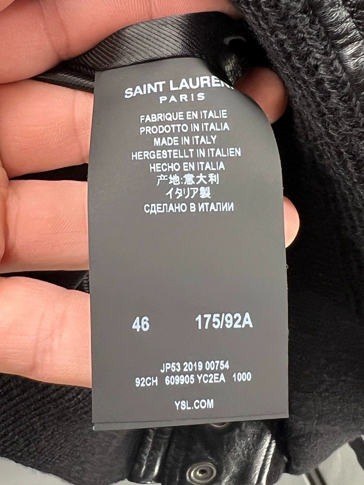 Yves Saint Laurent ysl black leather jacket with removable collar Size US M / EU 48-50 / 2 - 6 Thumbnail