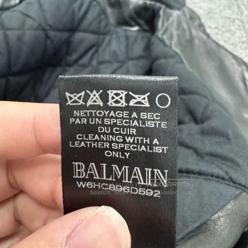 Balmain Balmain Leather Jacket with Hooded Design. Size US S / EU 44-46 / 1 - 6 Thumbnail