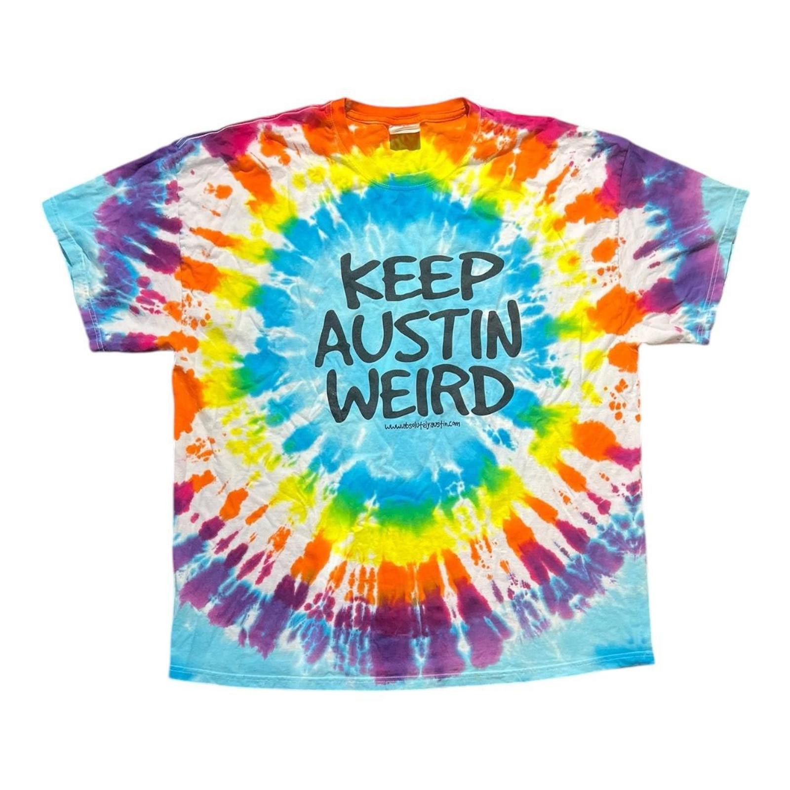 Hanes Vintage Keep Austin Weird Y2K Tie Dye T-shirt Size US XXL / EU 58 / 5 - 1 Thumbnail
