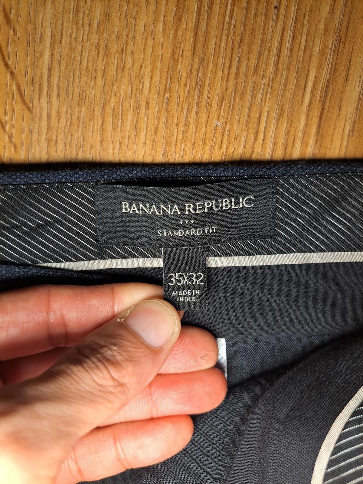 Banana Republic Banana Republic Dress Pants Mens 35x32 Navy Blue Size 42R - 2 Thumbnail