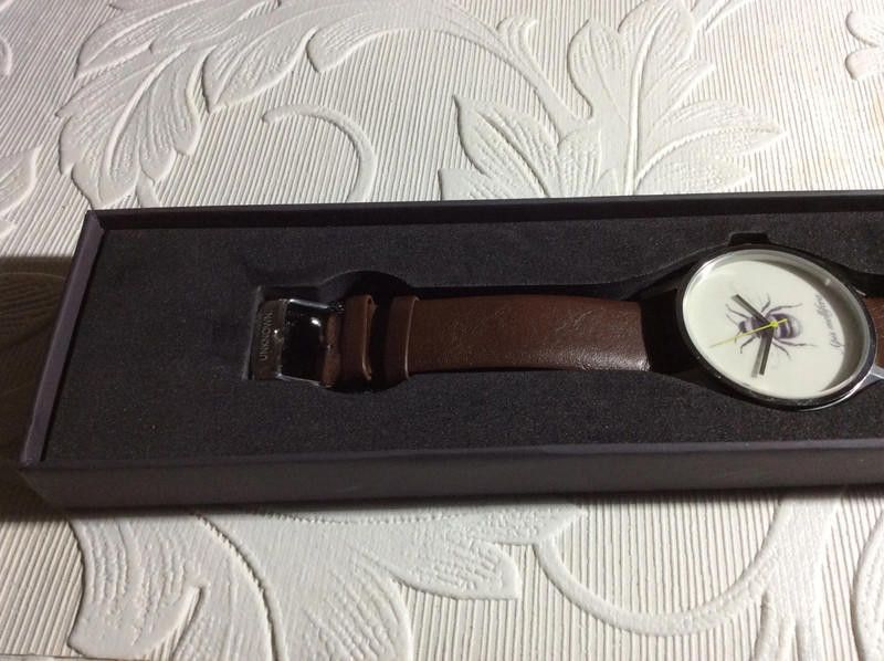 Designer Unknown bee dial brown leather strap watch Size ONE SIZE - 6 Thumbnail