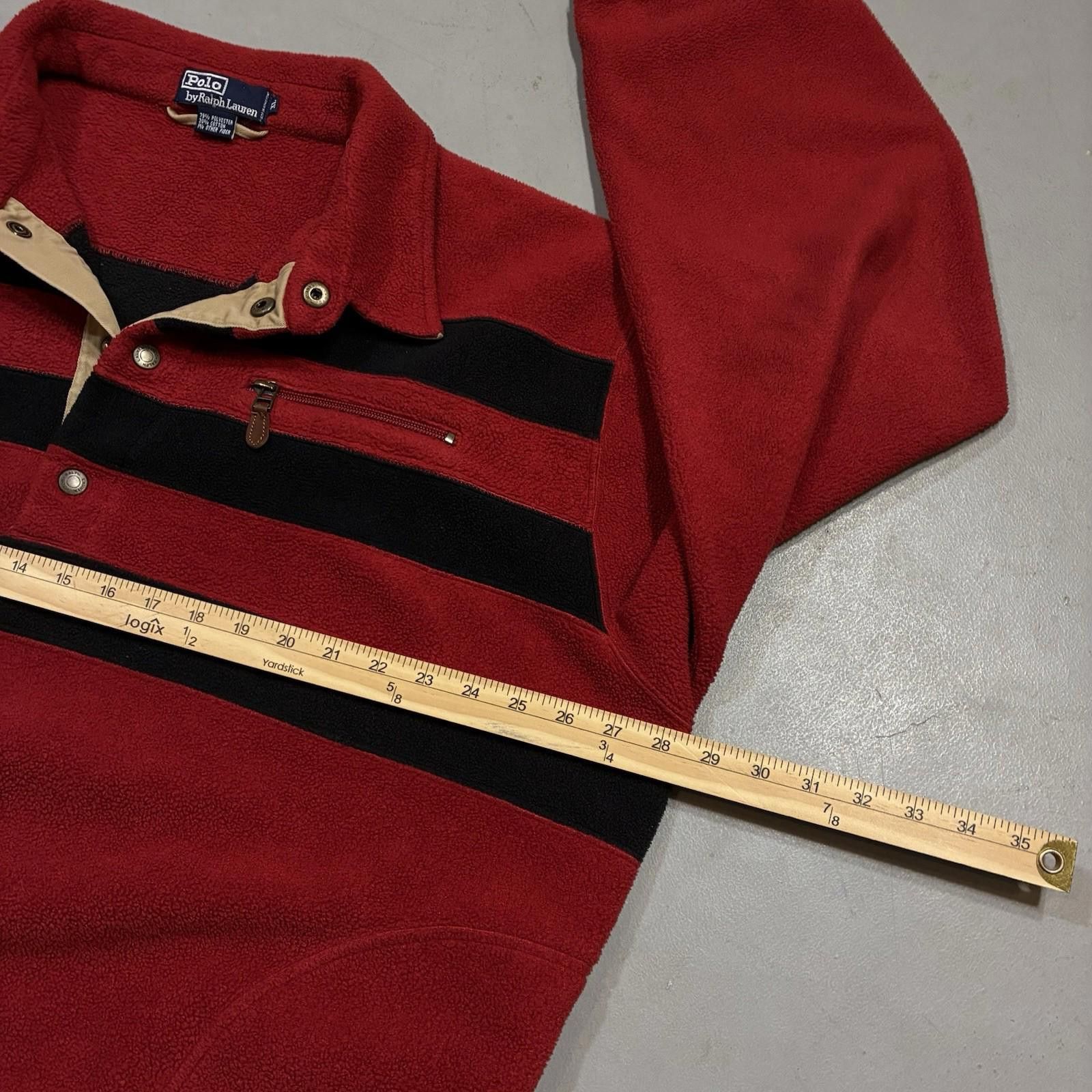 Polo Ralph Lauren Vintage Polo Ralph Lauren Red Pullover Fleece Sweater Size US XL / EU 56 / 4 - 7 Thumbnail