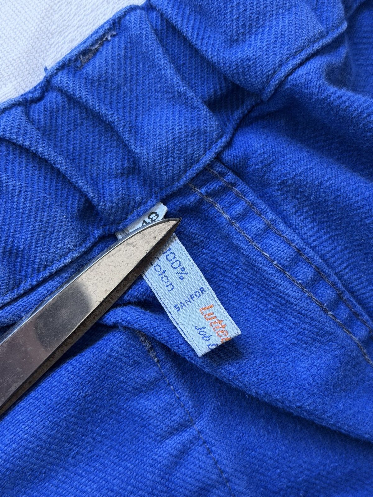 Le Laboureur Vintage 80S French „Lutteurs” Faded Work Pants Size US 30 / EU 46 - 12 Thumbnail