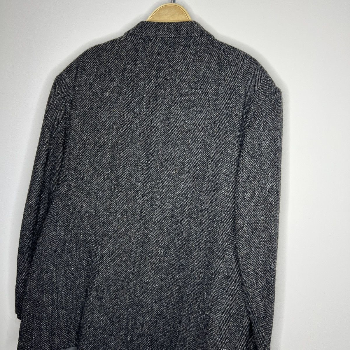 Harris Tweed Vtg Harris Tweed Grey Coat WOOL Jacket Blazer 42 R Size 42R - 10 Thumbnail