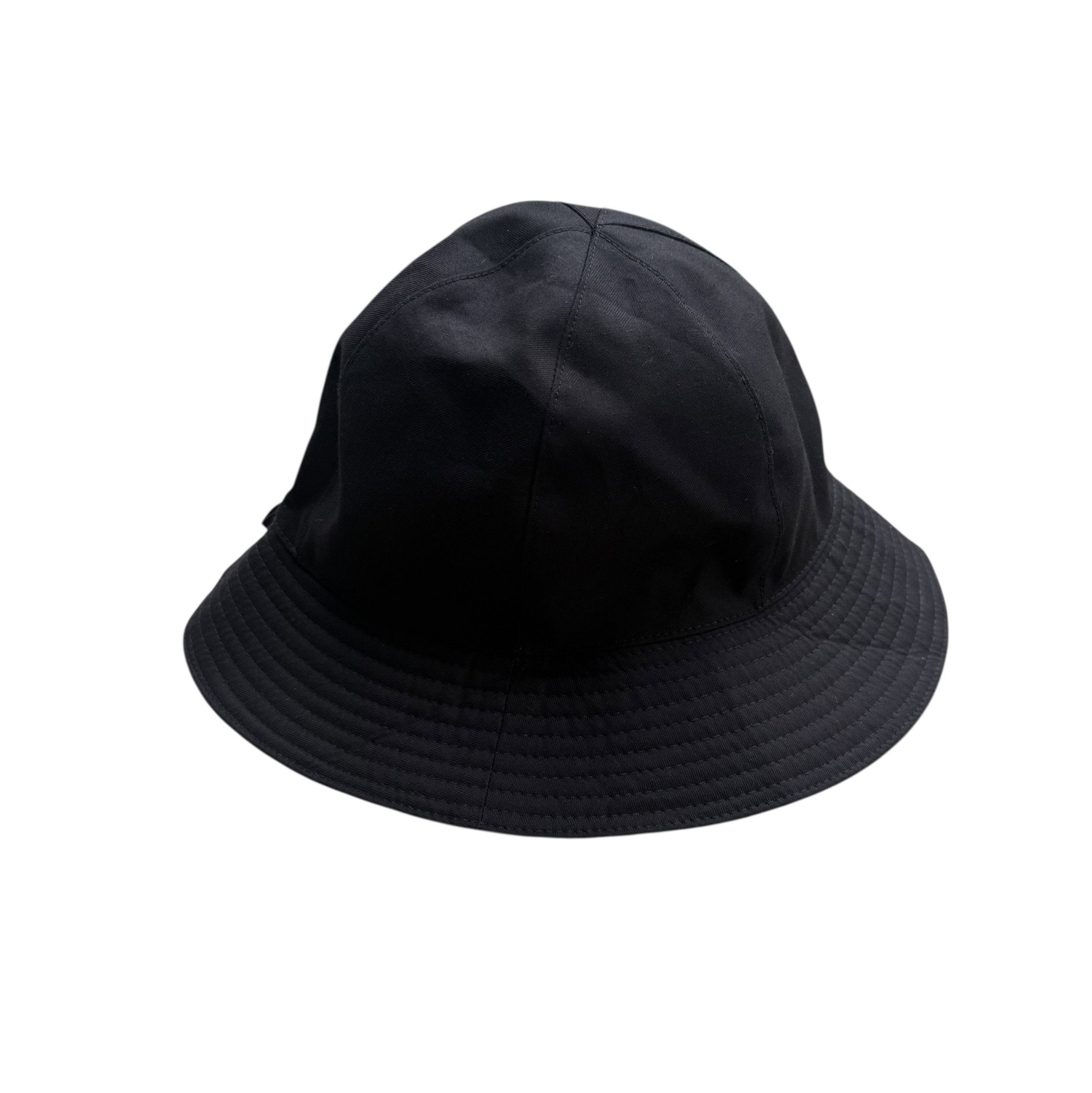 Hermes Hermes Black Gabardine and Printed Silk Twilly Bucket Hat Size ONE SIZE - 3 Thumbnail