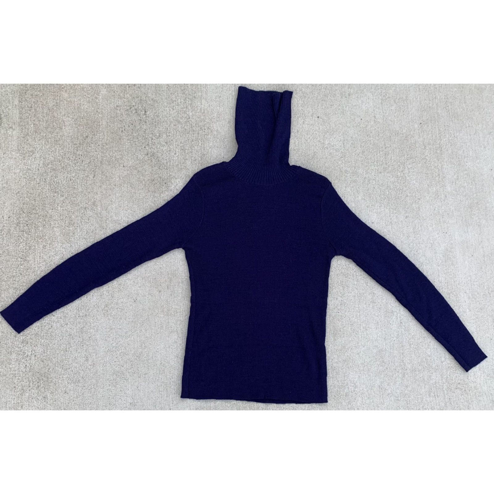 Sears VINTAGE Sears Turtleneck 100% Acrylic Navy Blue Size 36 1970s/80s Women's? Size XS / US 0-2 / IT 36-38 - 4 Thumbnail