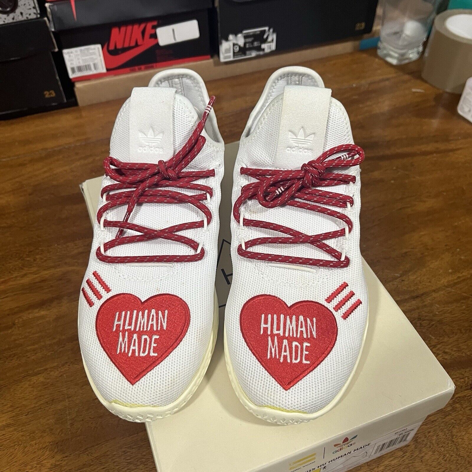 Adidas SZ 5.5, 7 Wmns - adidas HUMAN MADE x Tennis Hu Love Pharell Size US 7 / IT 37 - 4 Thumbnail